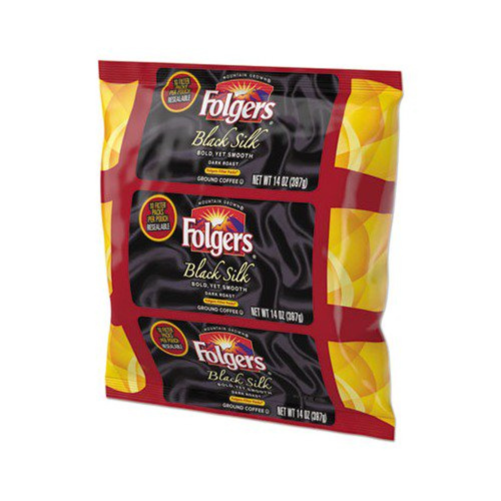 Folgers Coffee Filter Packs Black Silk. 1.4 oz Pack. 40Packs/Carto