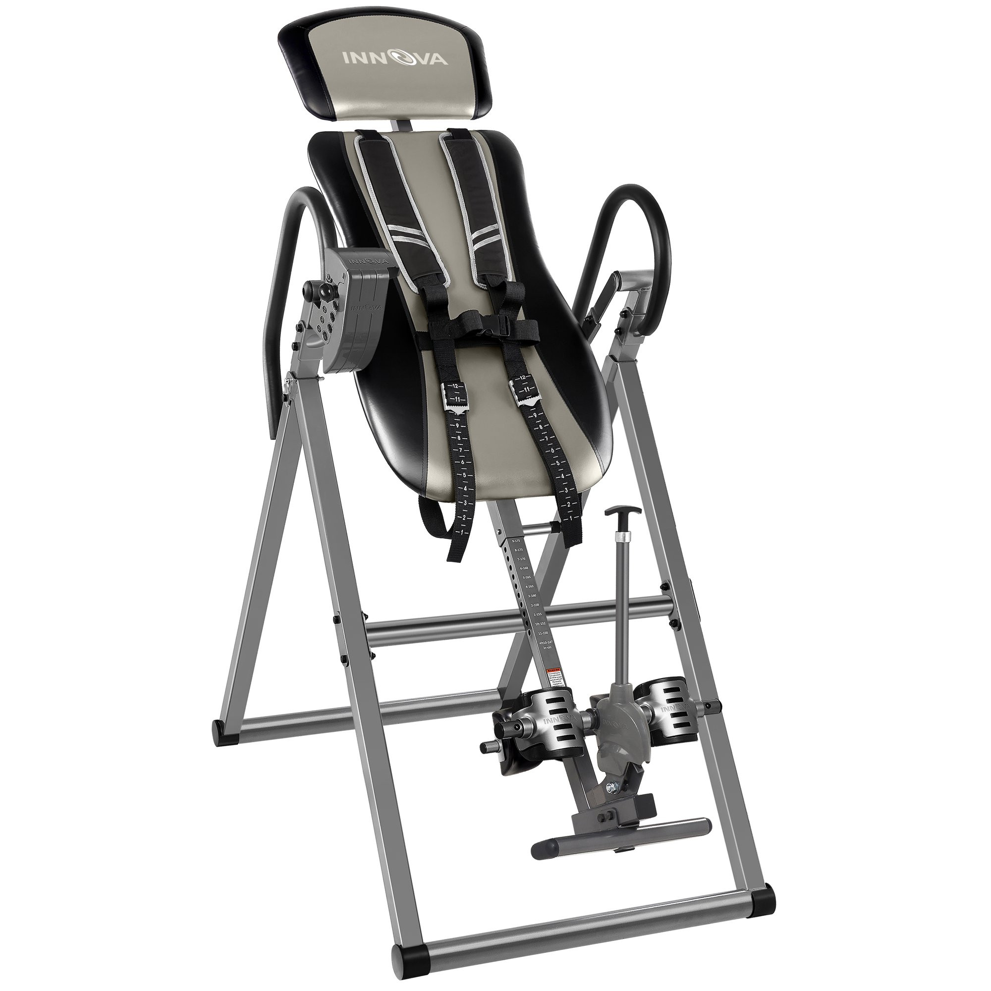 Innova ITX9800 Inversion Table with Ankle Relief and Safety Features. Gray/Black