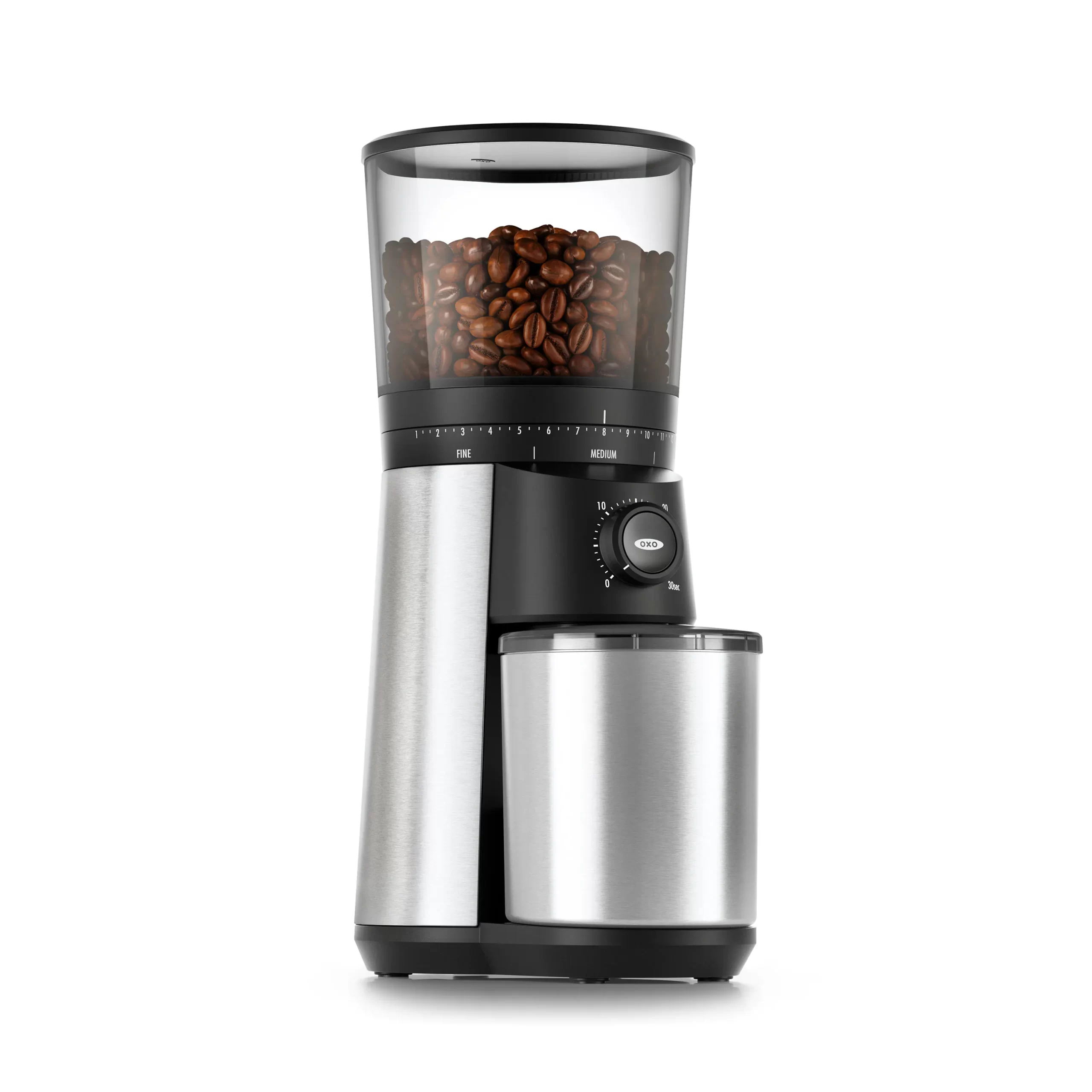 OXO 16 Oz. Stainless Steel Conical Coffee Grinder With Adjustable Settings