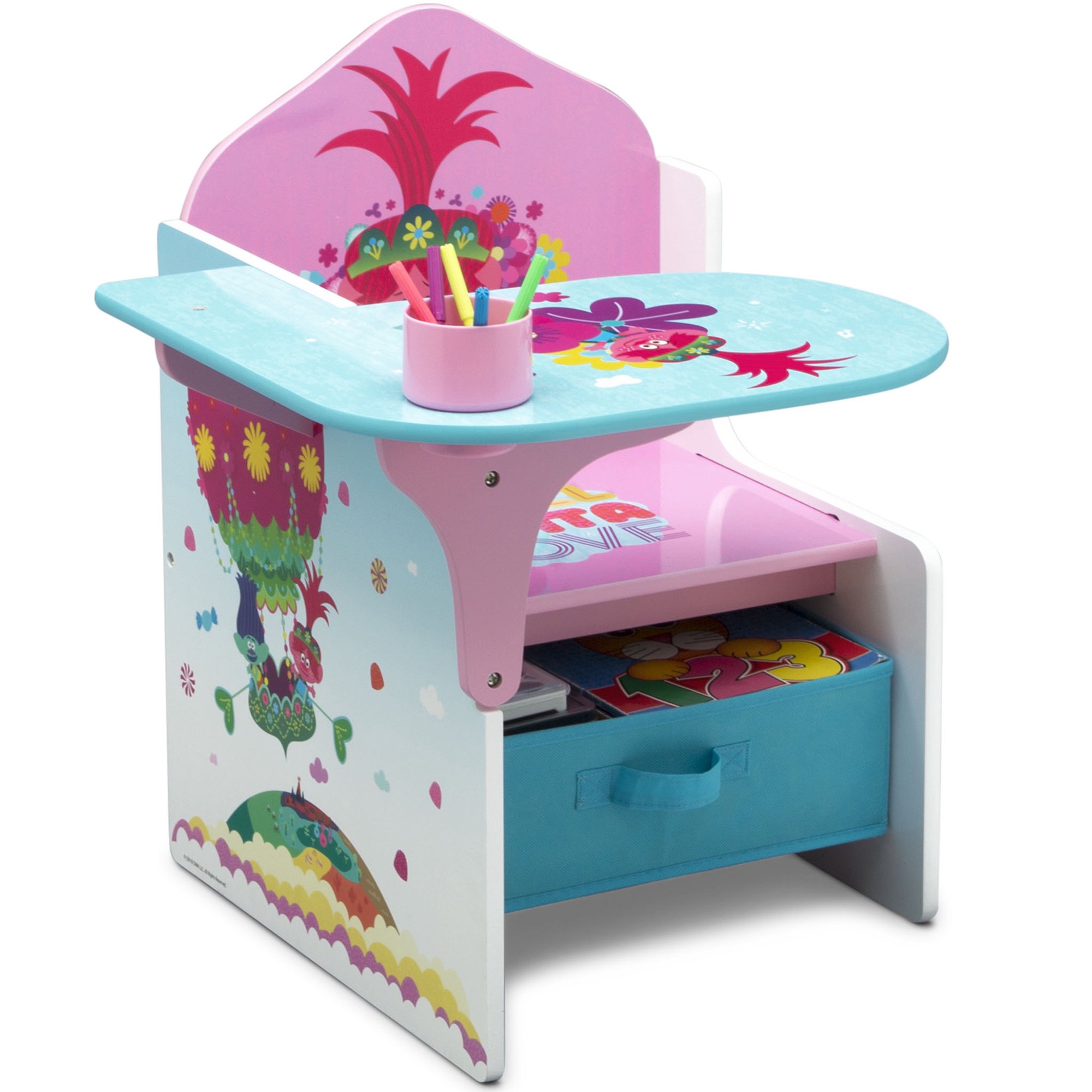 Trolls World Tour Chair Desk With Storage Bin