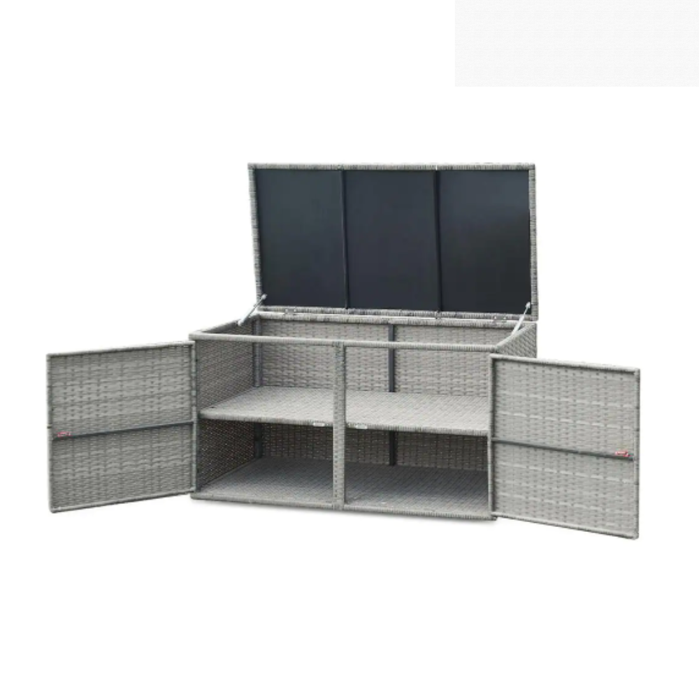 Costway 88 Gal. Patio Rattan Storage Container Box