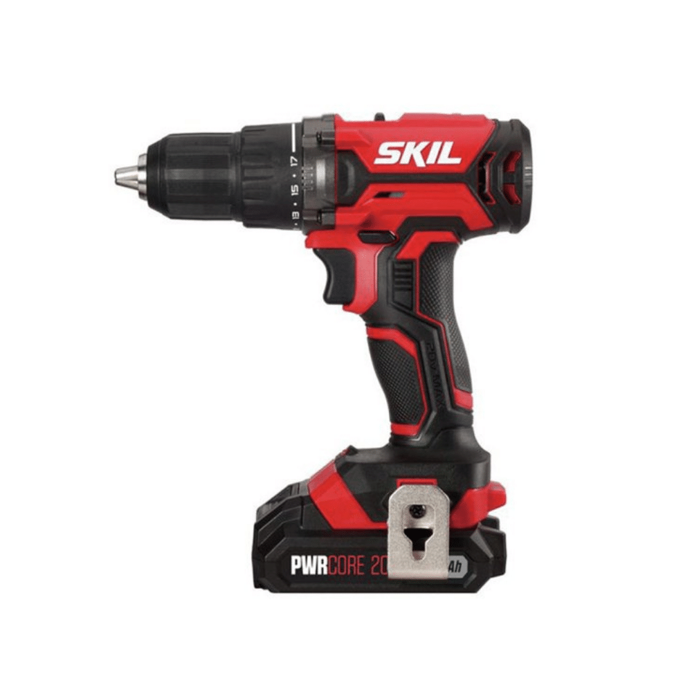 Skil Power Core 20 20V Drill Driver And Impact Driver Kit With 2.0ah Lithium Battery. Charger