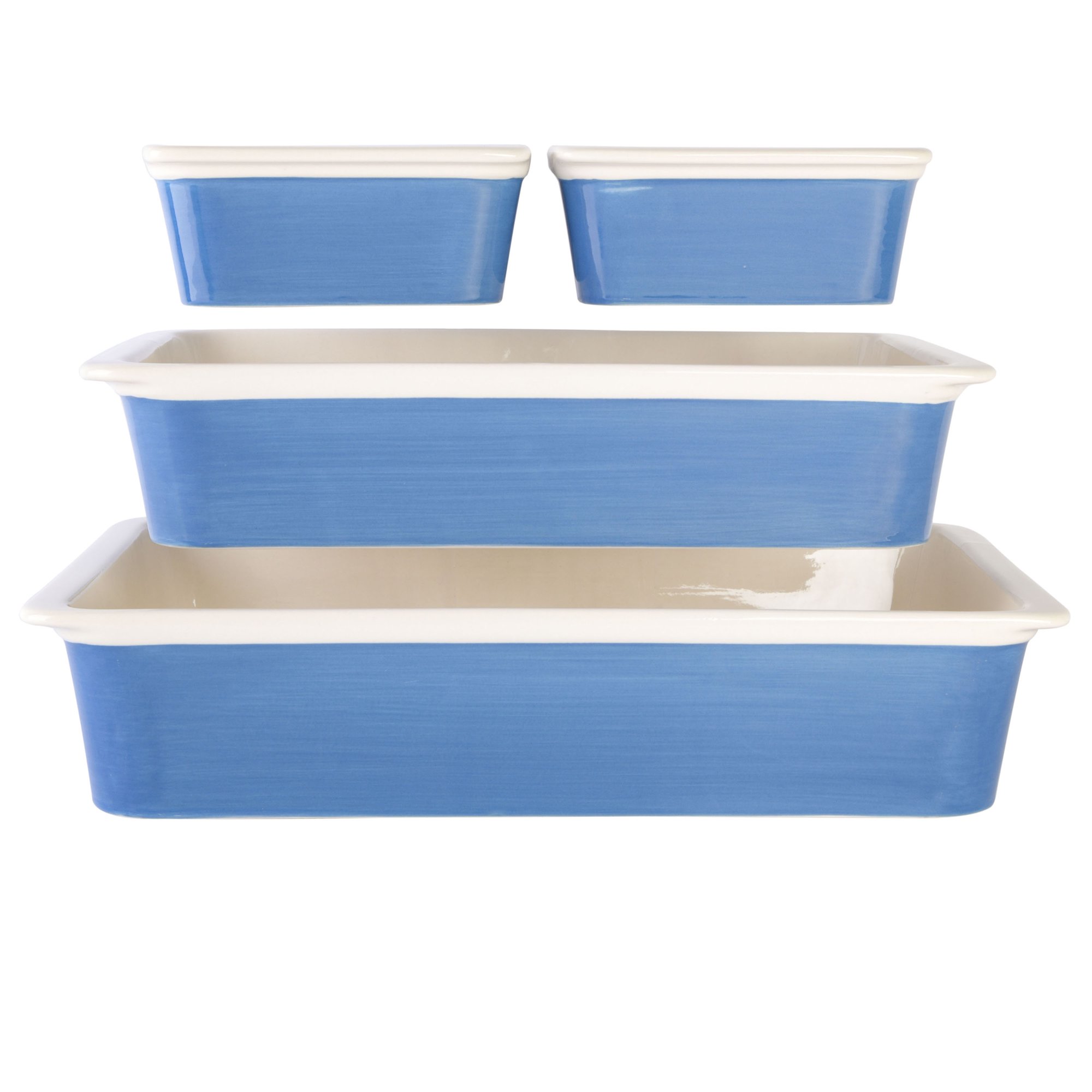 Gap Home Light Blue 4-Piece Nesting Rectangular Stoneware Baker Set