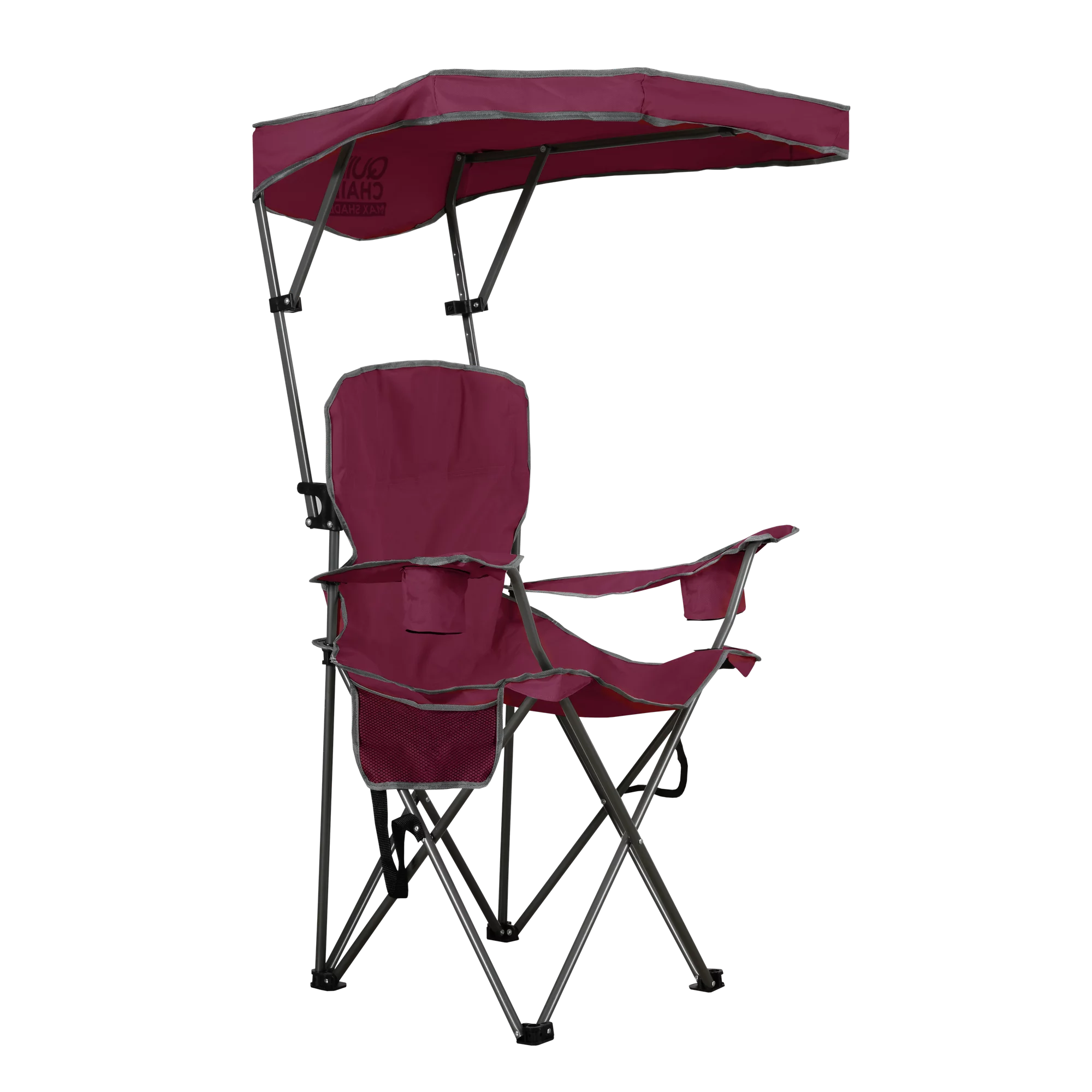Quik Shade Max Shade Folding Chair - Red/Gray