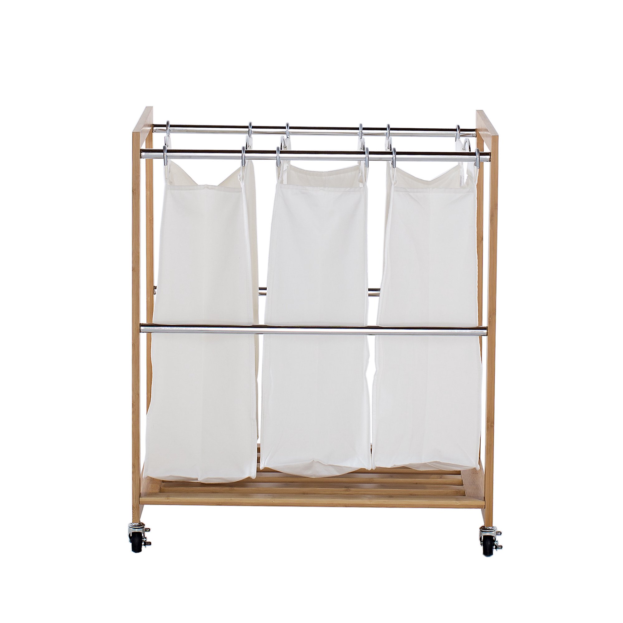 Trinity 3-Bag Laundry Sorter. Brown