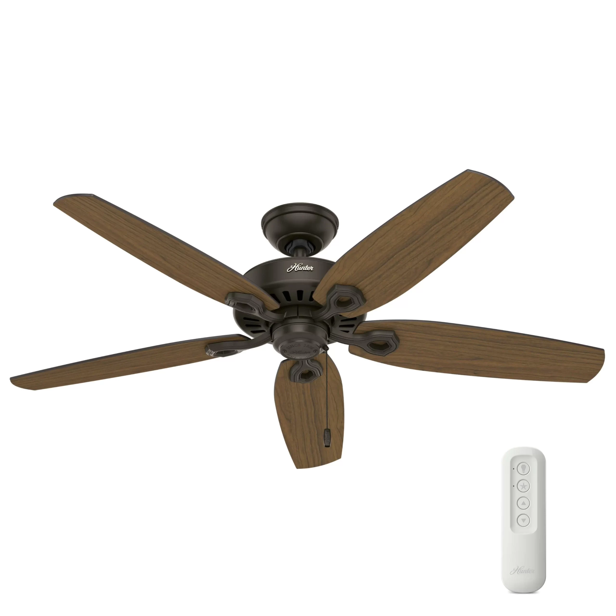 Hunter Builder Elite 52 in. Indoor/Outdoor New Bronze Ceiling Fan With Remote