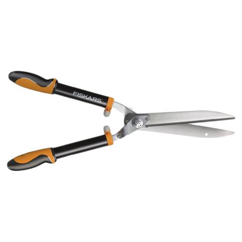 Fiskars 23″ Hedge Shears. Power-Lever Softgrip Hedge Clippers with Steel Blade