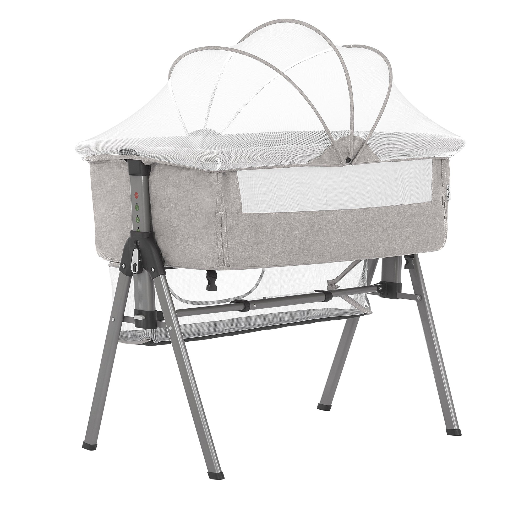 Dream On Me Lotus Bassinet & Bedside Sleeper. Gray