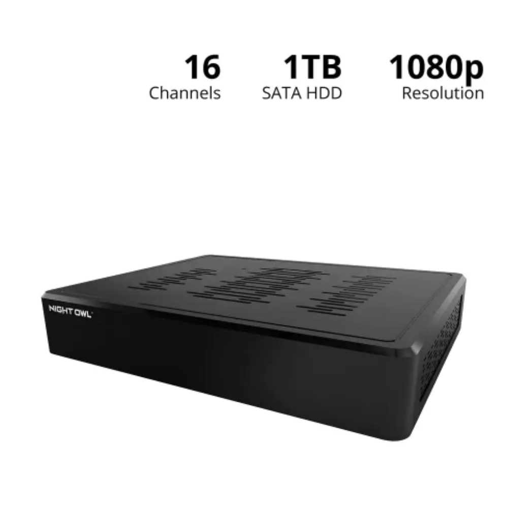 Night Owl BTD2 Series 16-Channel Bluetooth 4K 1 TB HD DVR Player