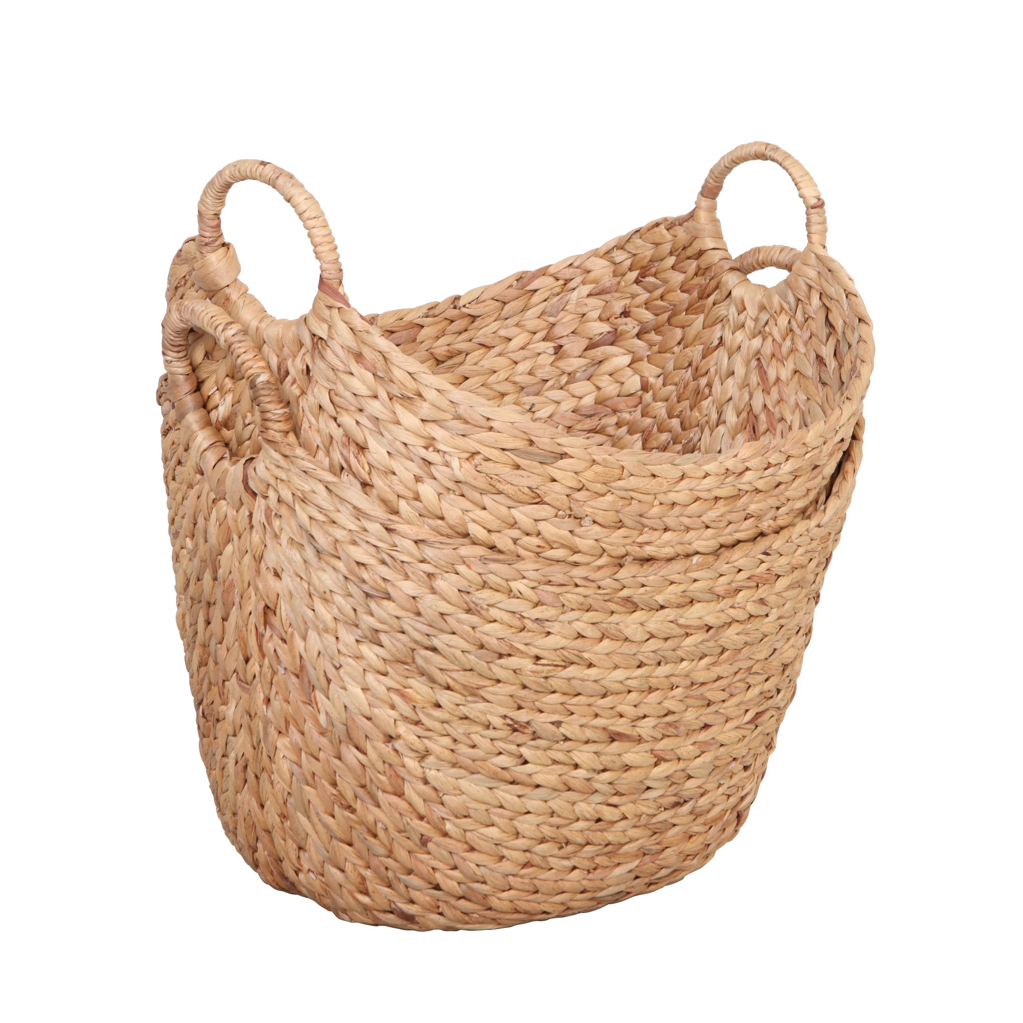 Better Homes & Gardens Large Natural Water Hyacinth Boat Basket. Set of 2