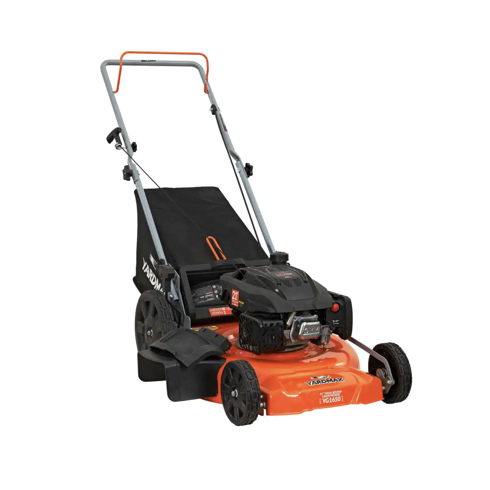 Yardmax 21 In. 170cc 3-In-1 Gas Walk Behind Push Lawn Mower With High Rear Wheels