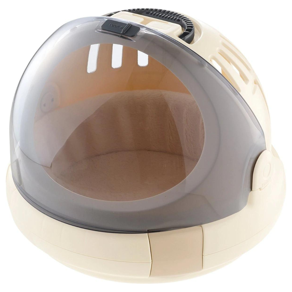 Richell Space Capsule Dog & Cat Carrier & Bed. Beige