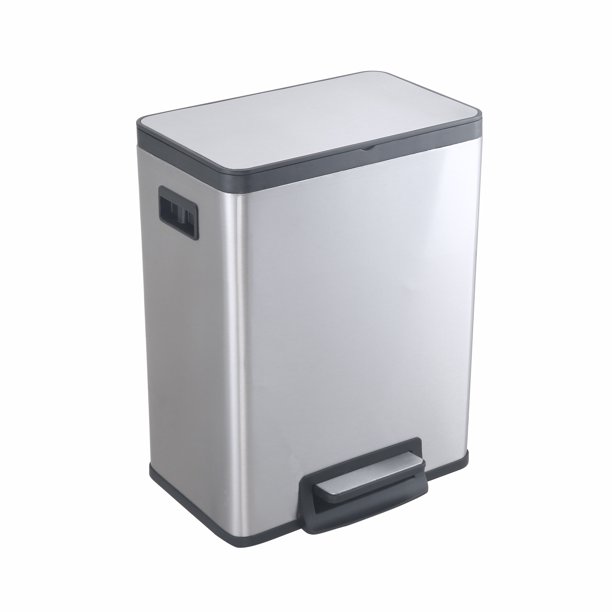 Better Homes & Gardens 10.5 gal Stainless Steel Rectangle Kitchen Garbage Can