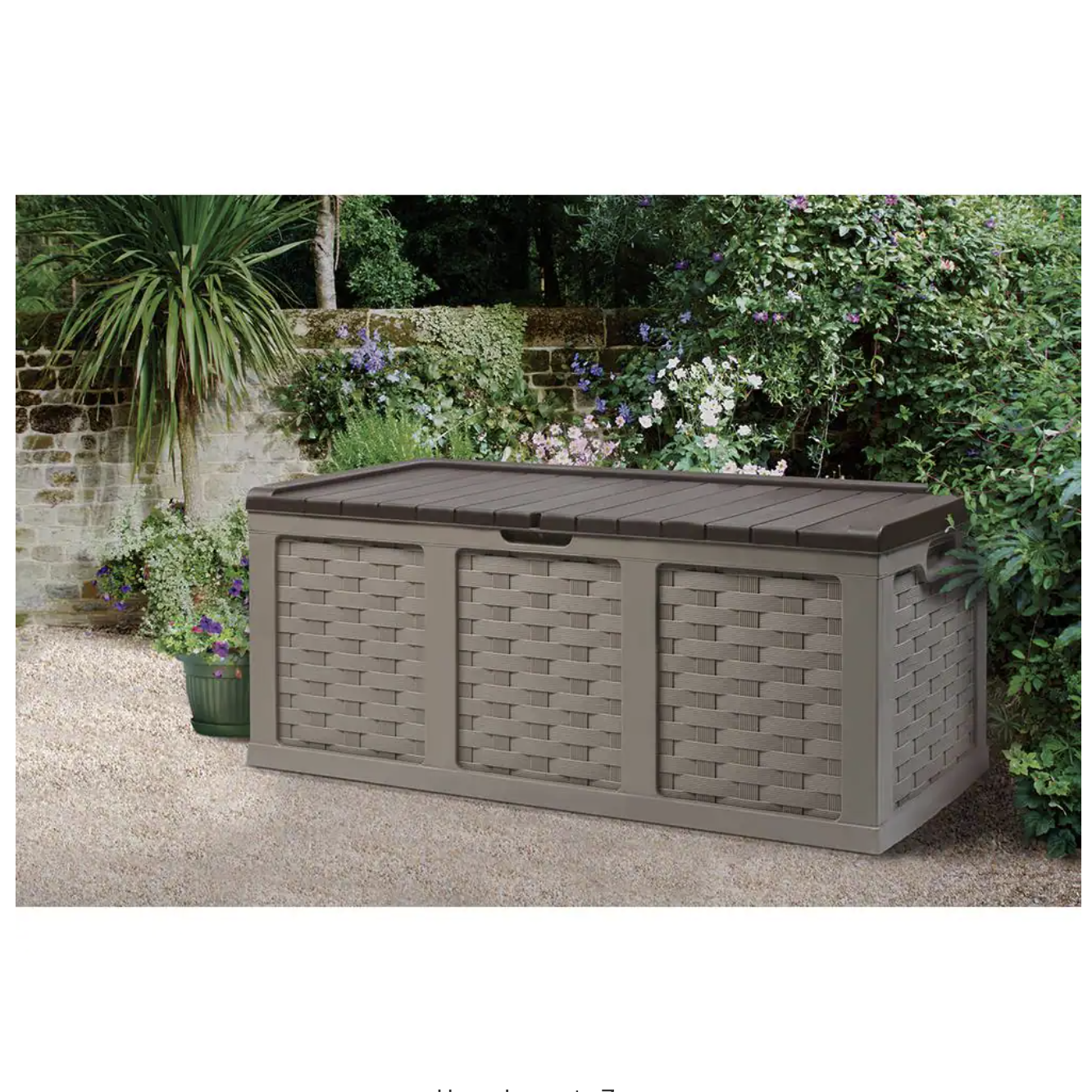 Starplast 153 Gallon Plastic Deck Box. Mocha/Brown