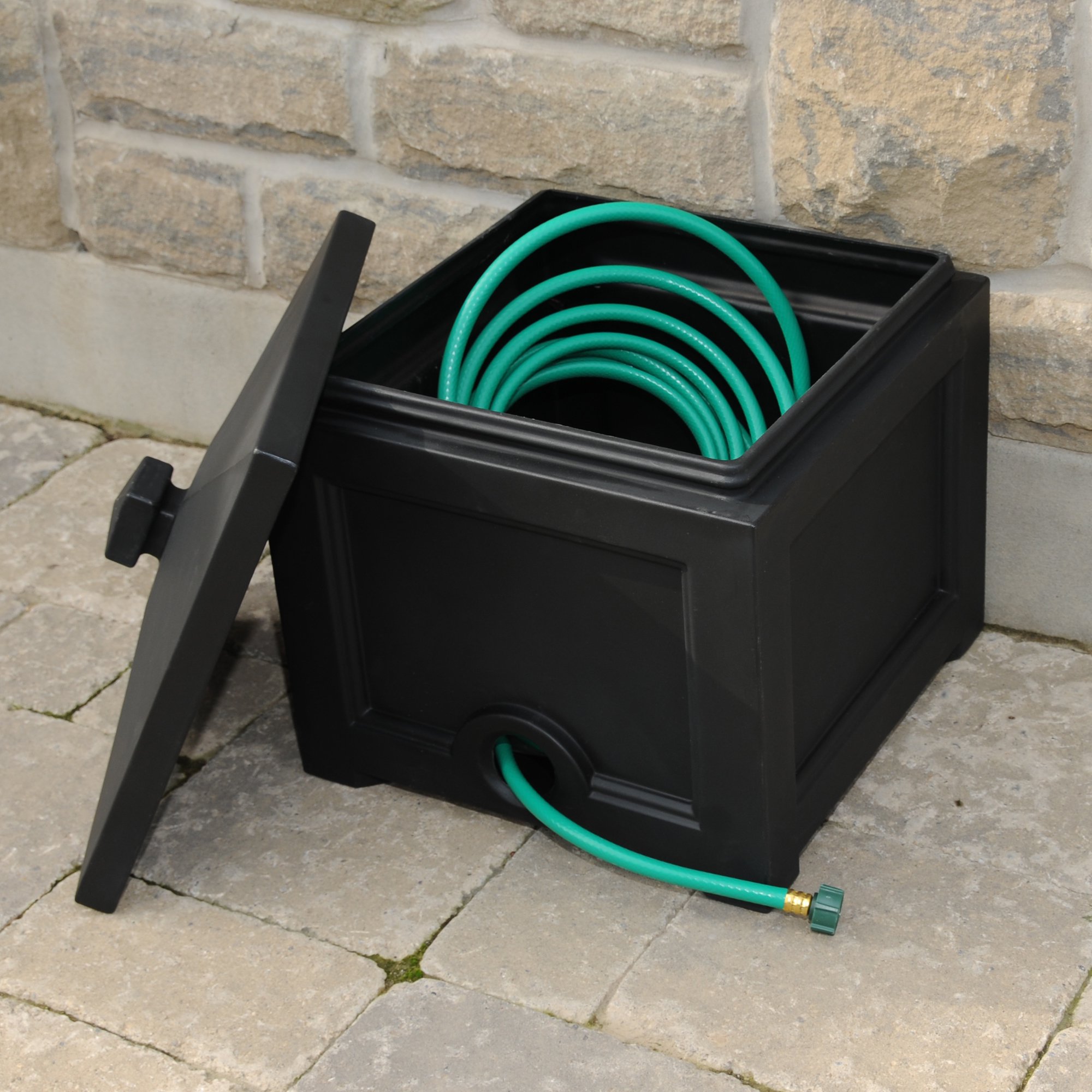 Mayne Fairfield Garden Hose Bin Black