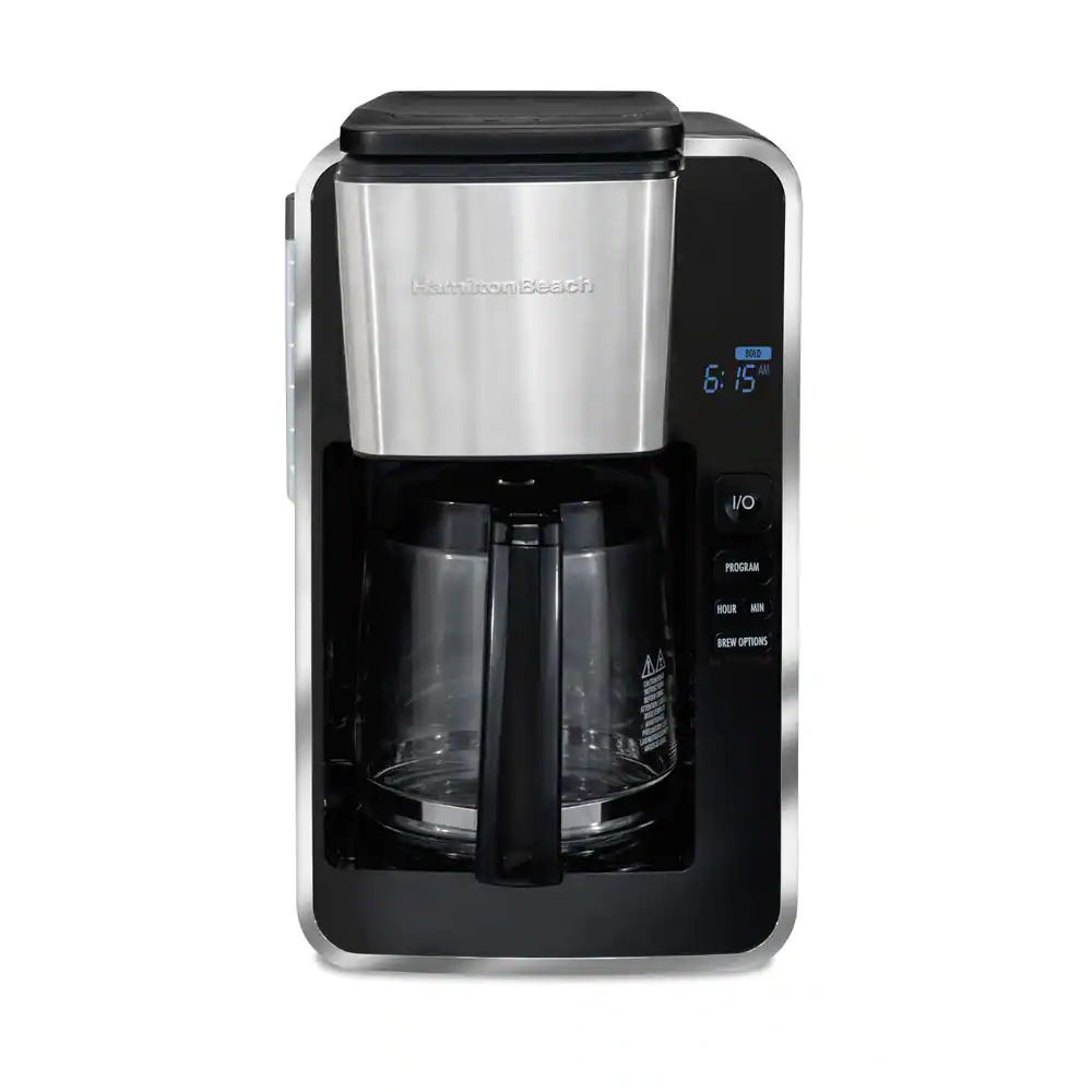 Hamilton Beach Frontfill Deluxe 12-Cup Black Programmable Drip Coffee Maker