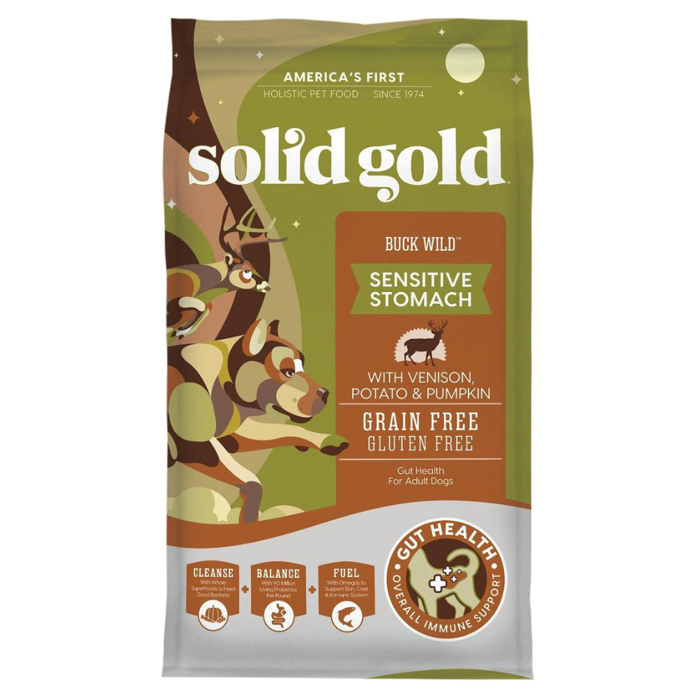 Solid Gold Buck Sensitive Stomach Grain-Free Wild Venison. Potato & Pumpkin Dry Dog Food