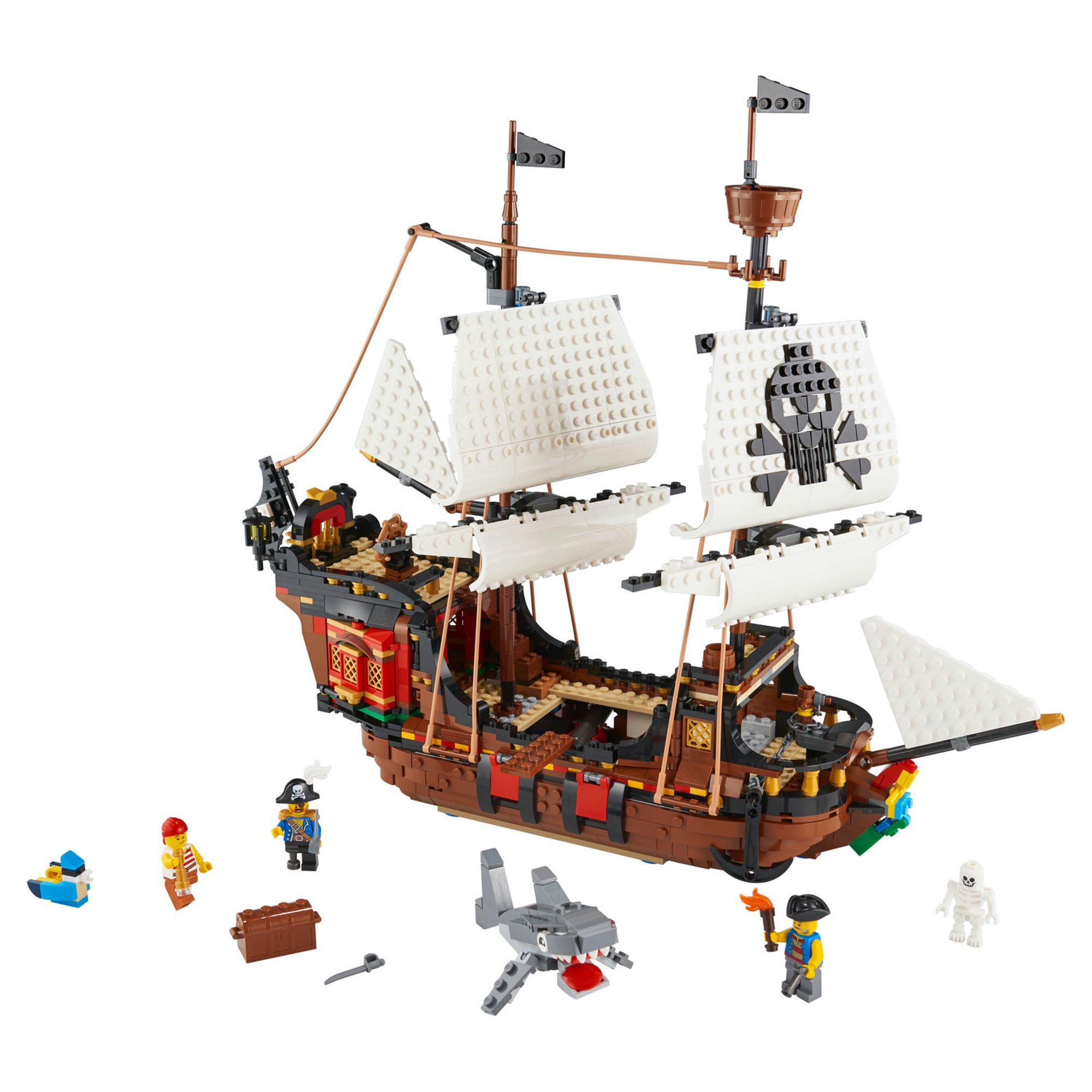 Lego Creator 3-In-1 Pirate Ship 31109 Toy Building Set for Kids Age 9+ (1.260 Pieces)