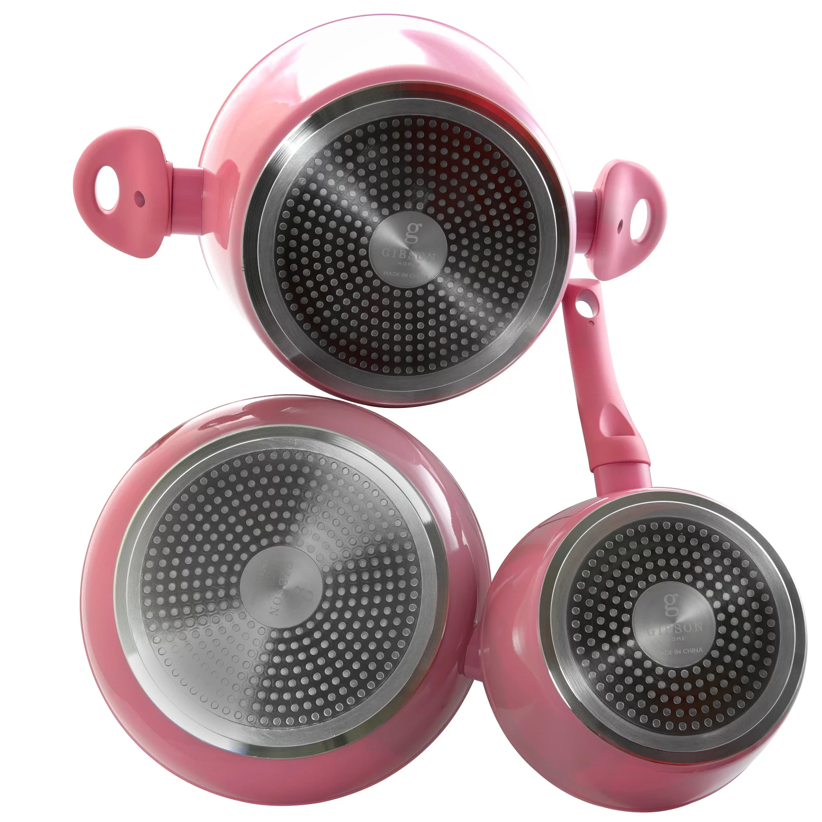 Gibson Home Town Market Square 7 Piece Non-stick Enameled Essential Cookware and Cooking Utensil Set. Lavender