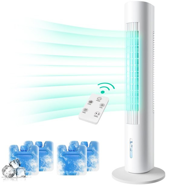 Breezewell 2 Fan Tower Fan With Remote. 60 ” Oscillating Cool Fans