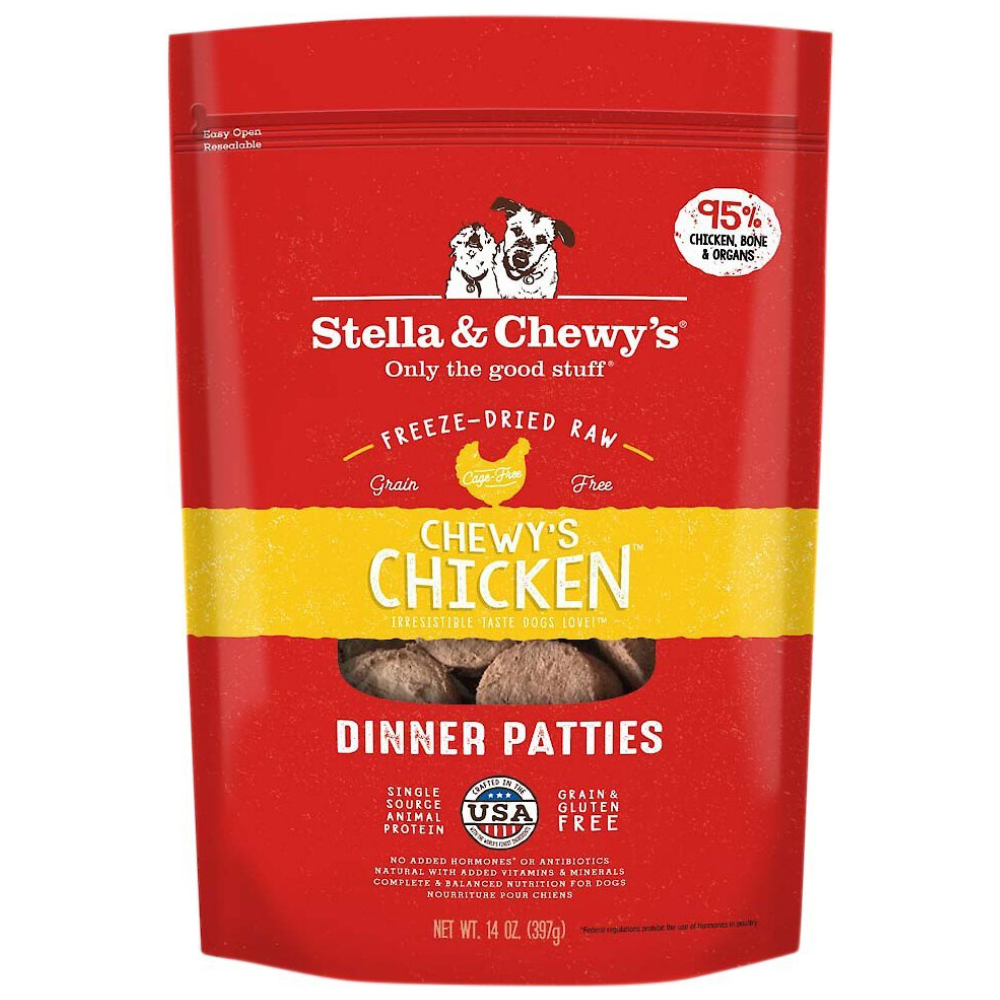 Stella & Chewy-s Chewy-s Chicken Dinner Patties Freeze-Dried Raw Dog Food