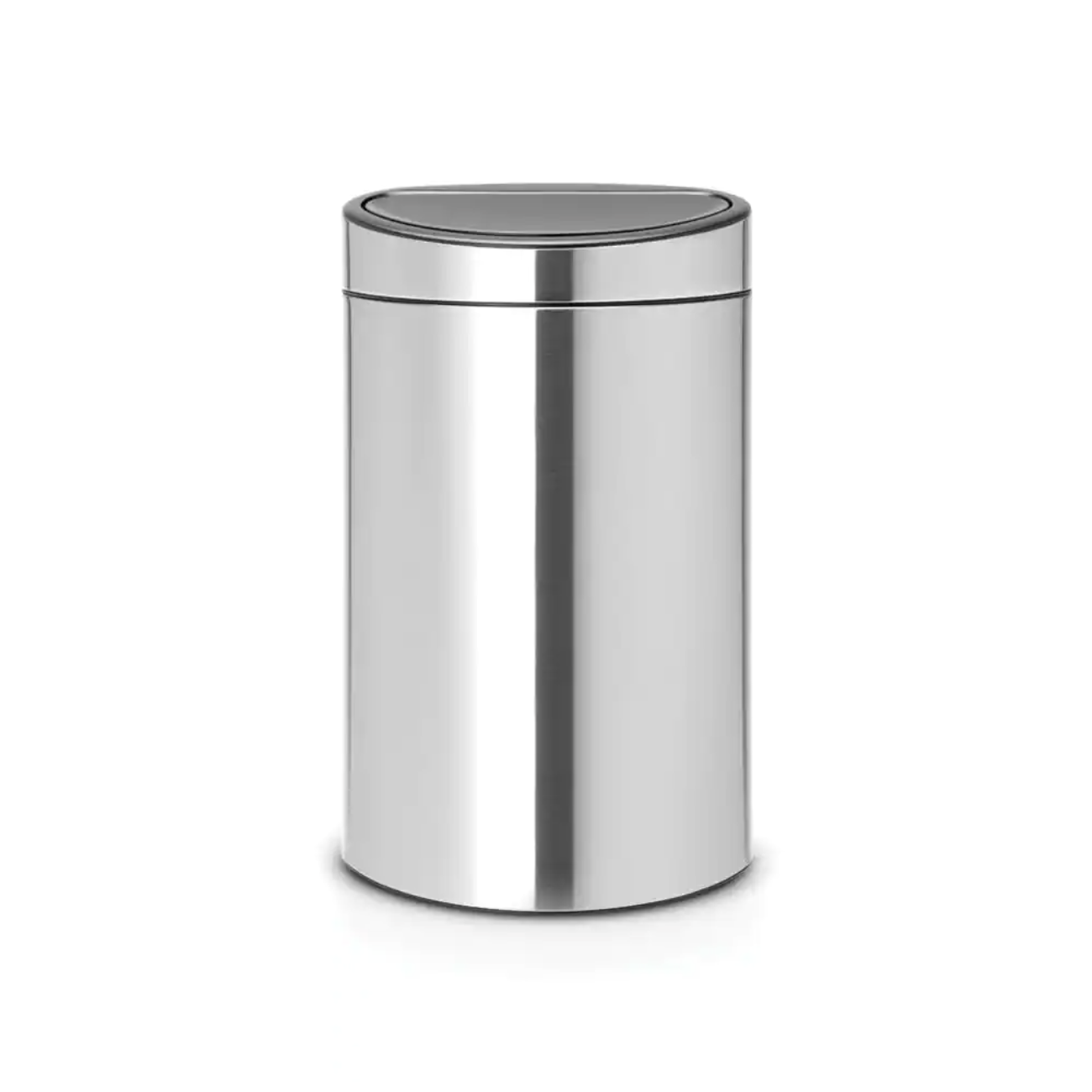 Brabantia 10.6 Gal. (40L) Matte Steel Fingerprint Proof Touch Top Trash Can
