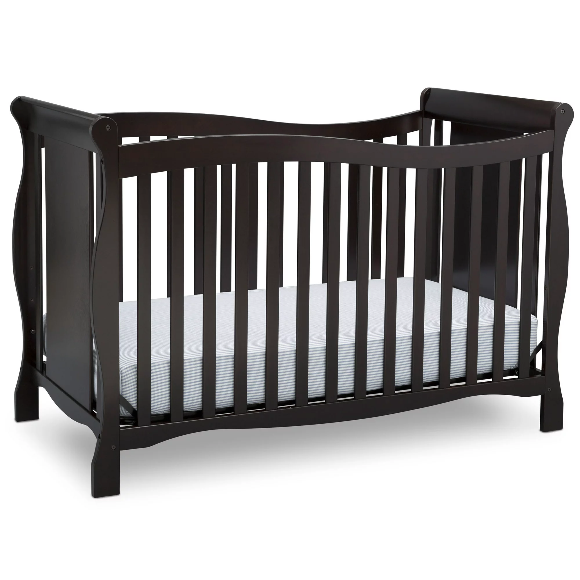 Delta Children Brookside 4-in-1 Convertible Crib. Dark Chocolate