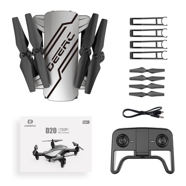 Deerc D20 Foldable Mini Drone with Camera for Kids and Beginners 720P FPV Quandcopter Drone