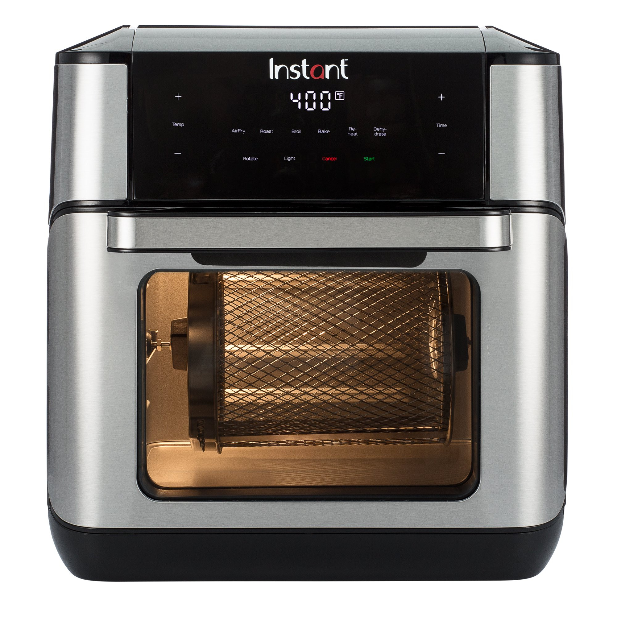Instant Vortex Plus 10 Qt 7-In-1 Digital Air Fryer Oven. with Rotisserie Spit. Drip Pan & 2 Cooking Trays