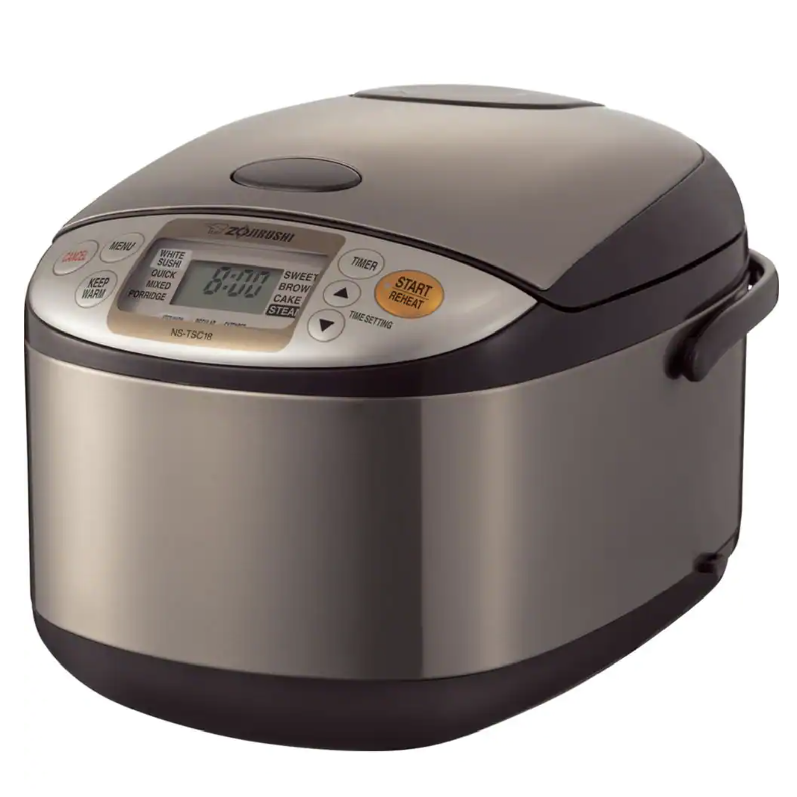Zojirushi Micom 10-Cup Rice Cooker with Built-In Timer. Stainless Brown