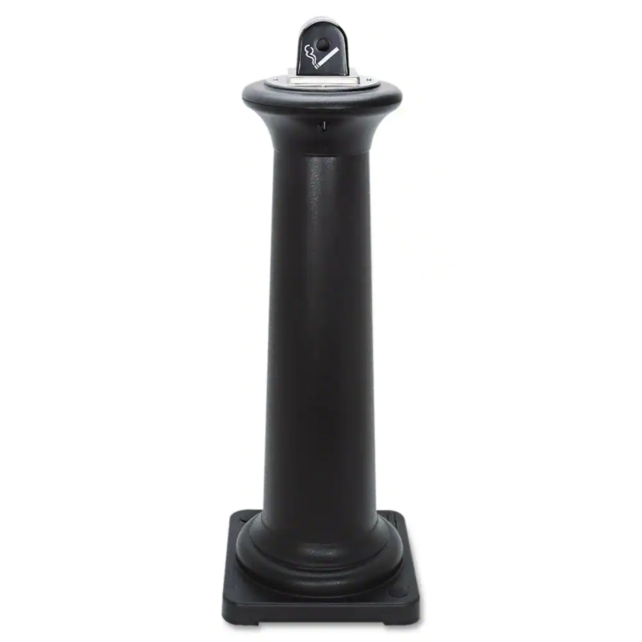 Rubbermaid GroundsKeeper Tuscan Iron Black Smoking Receptacle