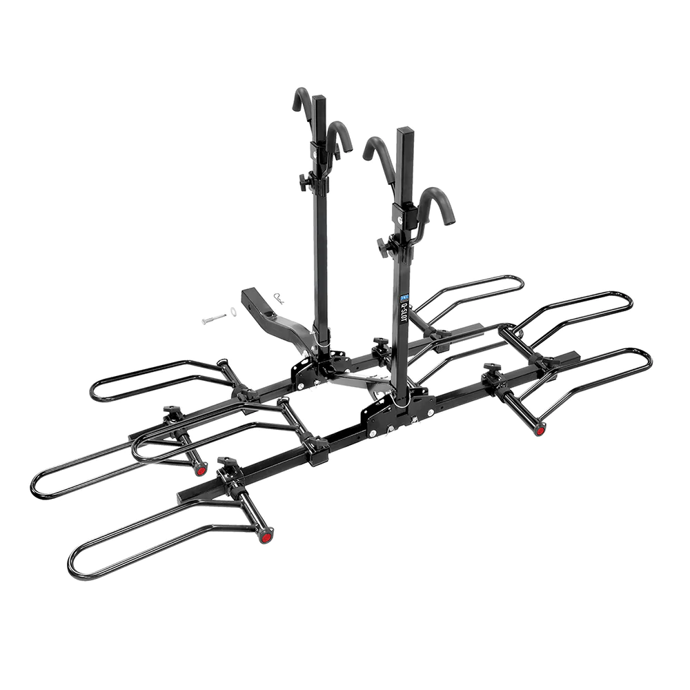 Pro Series 63138 Trailer Hitch Mount Folding Modular 4 Bike Carrier Rack. Black