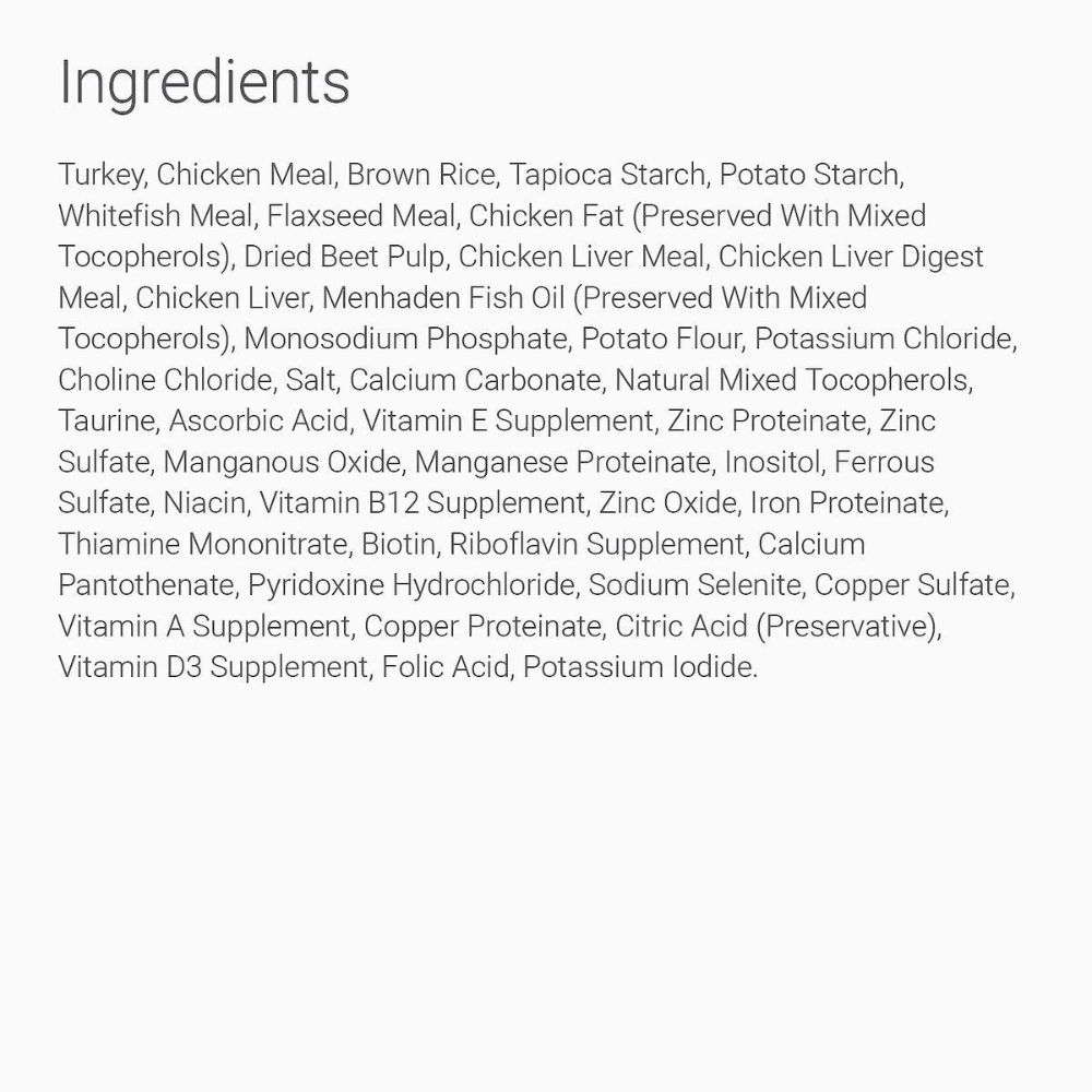 Tender & True Turkey & Brown Rice Recipe. 23-lb bag