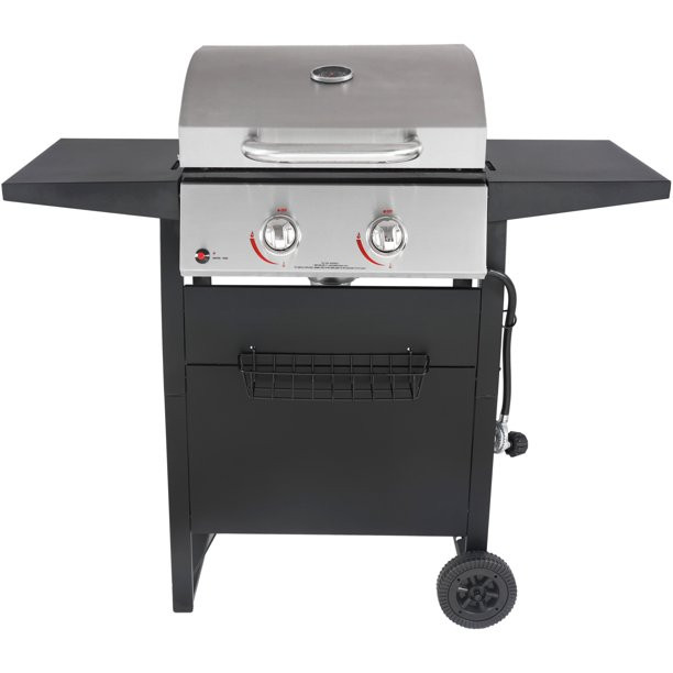 RevoAce 2-Burner Space Saver Gas Grill. Stainless And Black. GBC1705WV