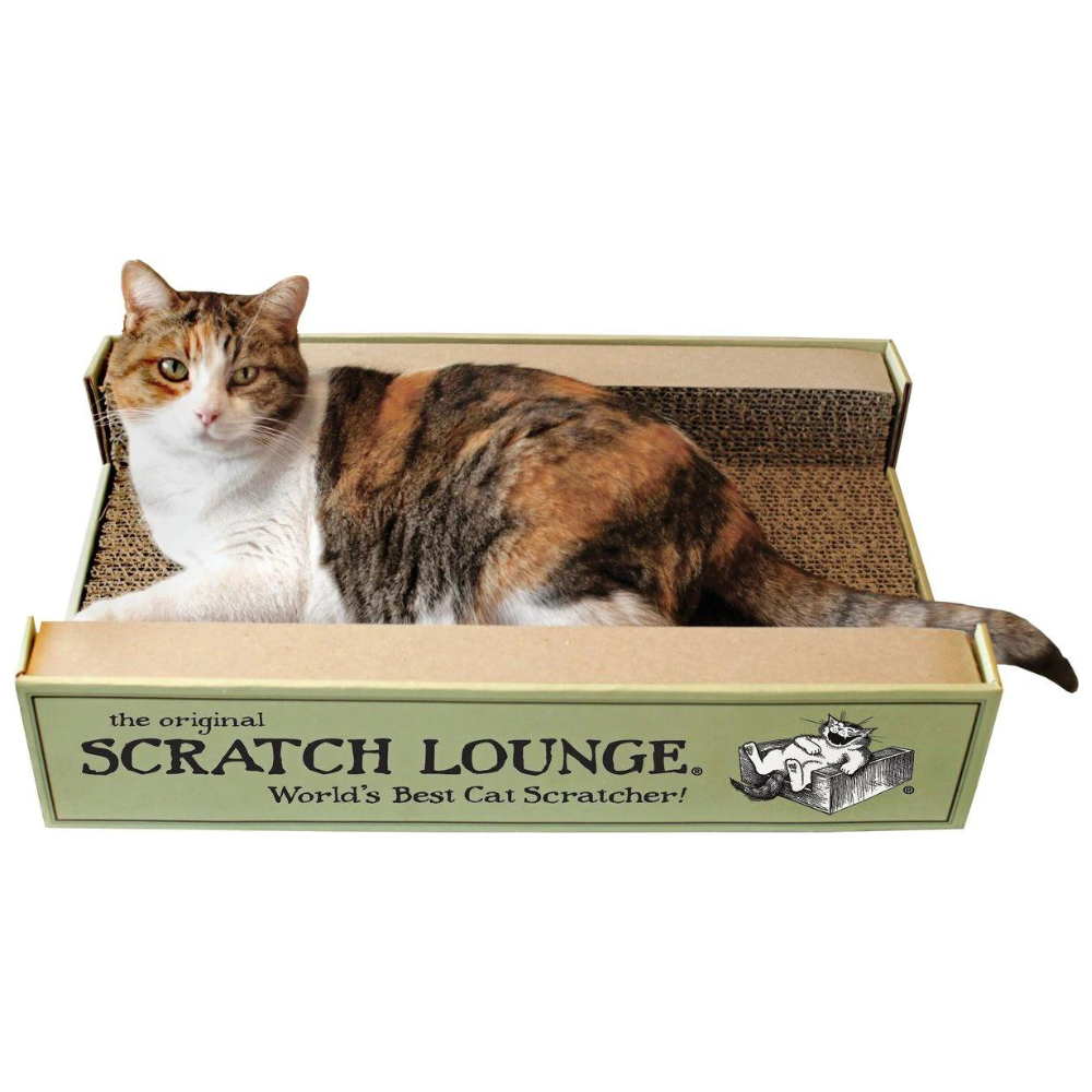 Scratch Lounge The Original Scratch Lounge Toy with Catnip + Reversible Replacement Scratch Floor Cat Toy