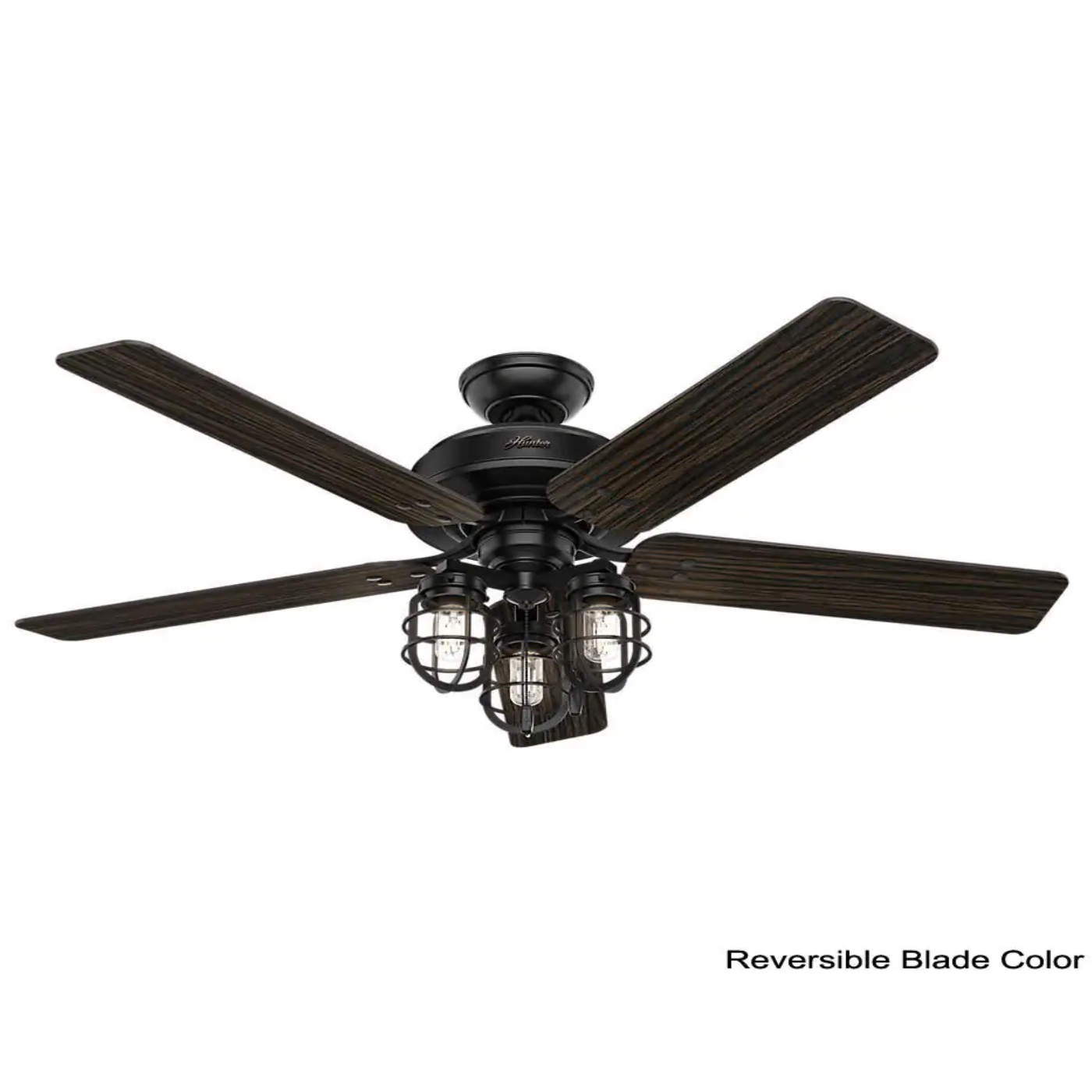 Hunter Port Isabel 52 in. LED Indoor/Outdoor Matte Black Ceiling Fan with Light Kit