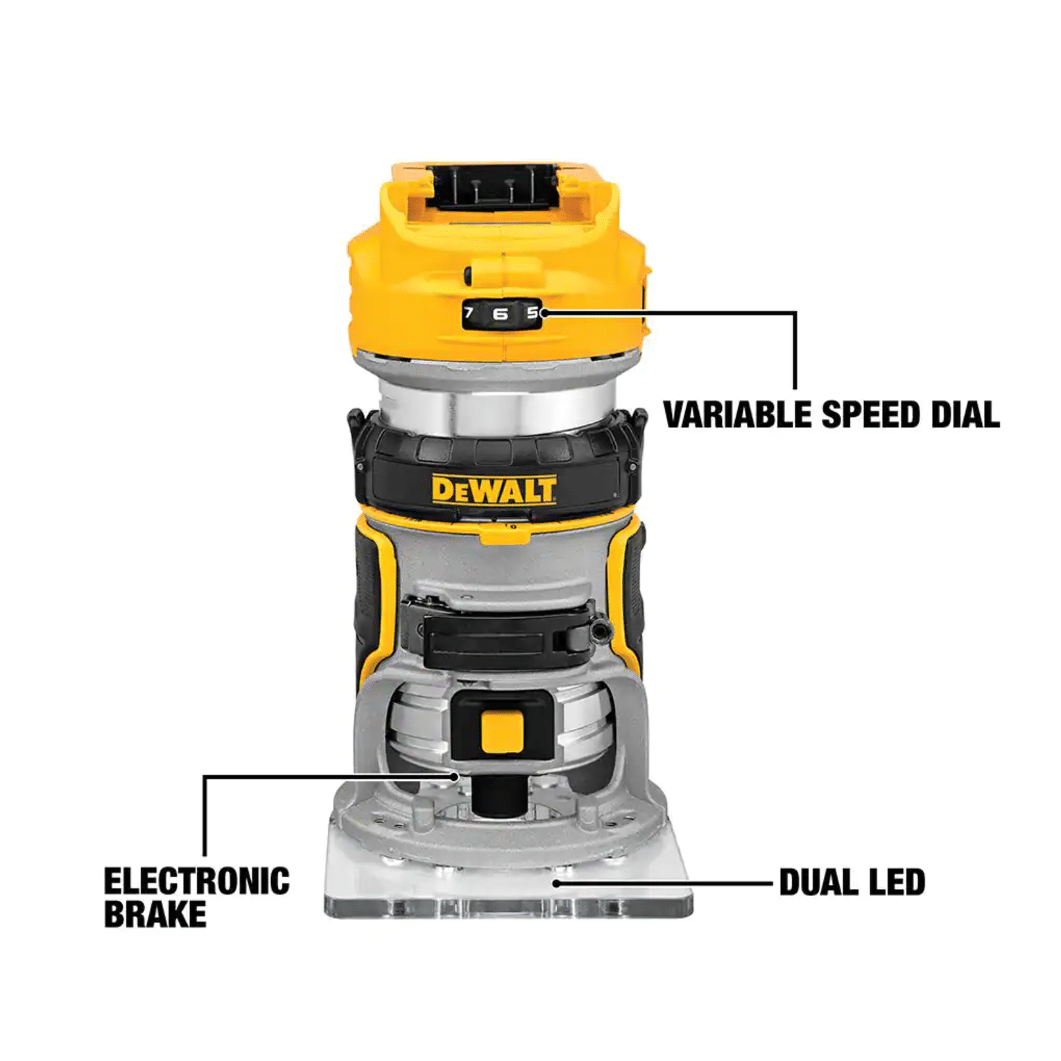 Dewalt DCW600B 20-Volt Max XR Cordless Brushless Compact Router (Tool-Only)