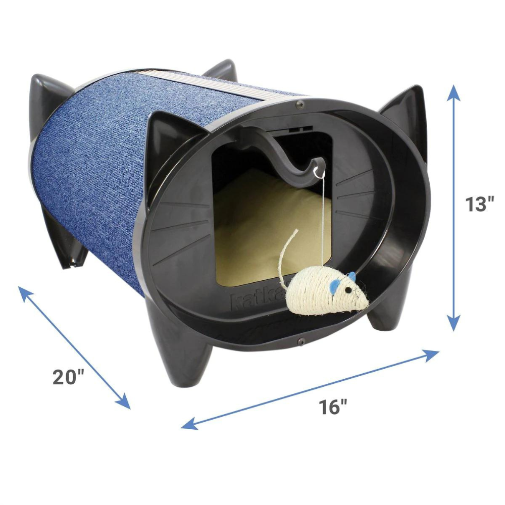 KatKabin SkratchKabin Covered Cat Bed. Blueberry