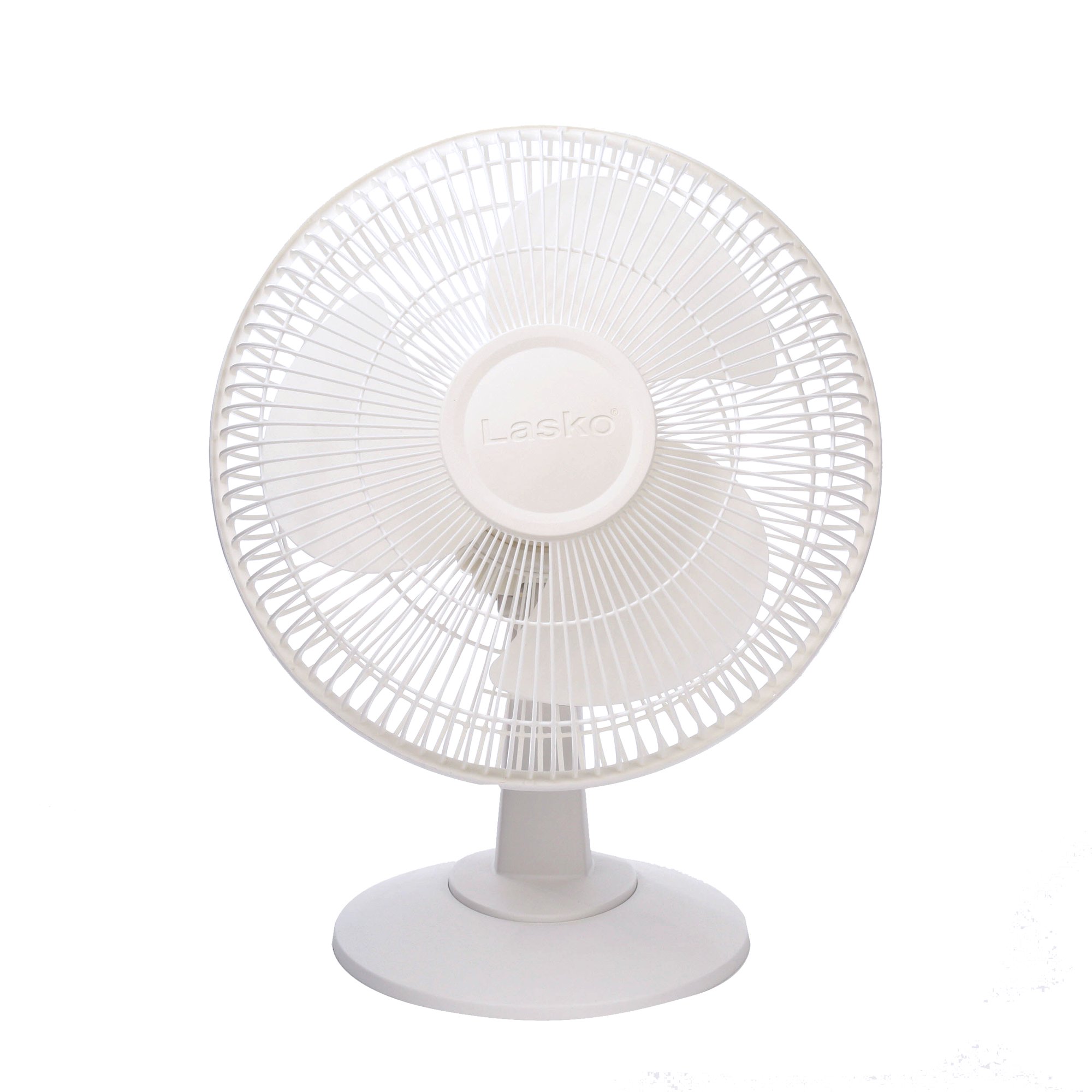 Lasko 12″ 3-Speed Oscillating Table Fan with Tilt-Back. 2012. White