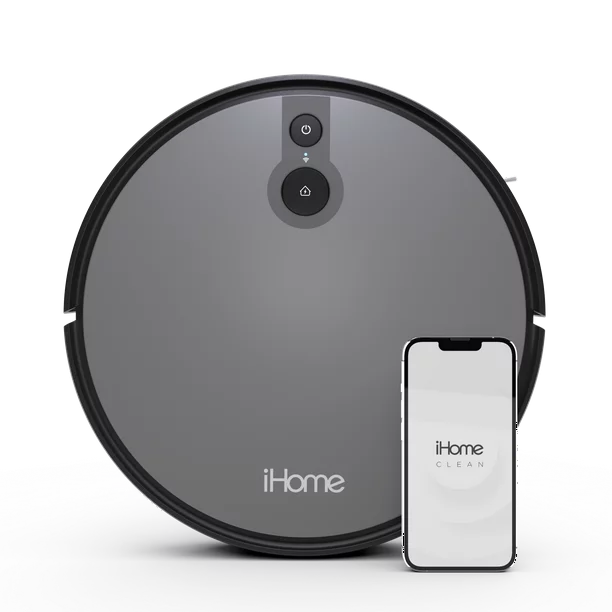 iHome AutoVac Juno Robot Vacuum With Mapping Technology. 2000pa Strong Suction Power. 100 Minute Runtime