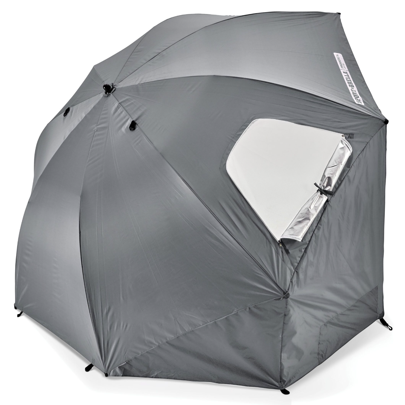 Implus Footcare Sport-Brella Premiere UPF 50+ Umbrella Shelter - 8 Ft.. Gray