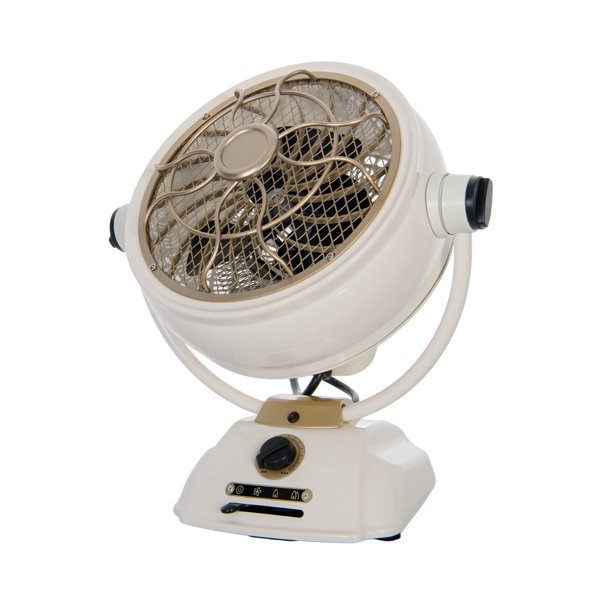 Better Homes & Gardens Retro Tabletop Heater Cream & Brass Finish