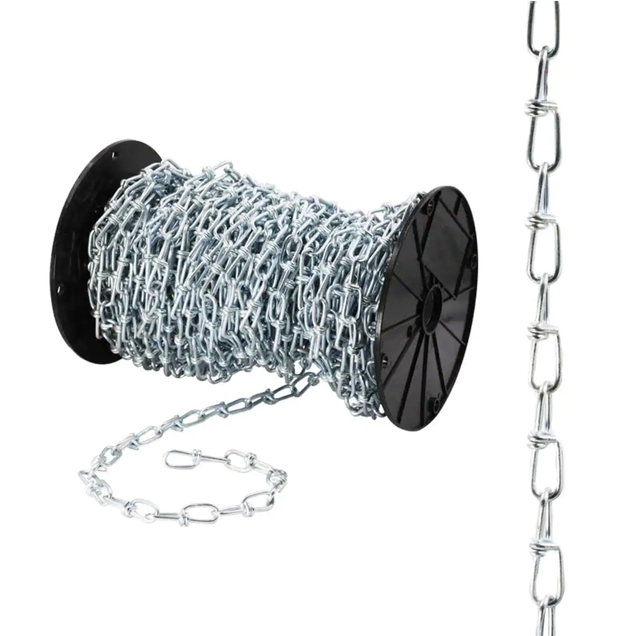 Everbilt #2/0 x 175 ft. Zinc Plated Steel Double Loop Chain