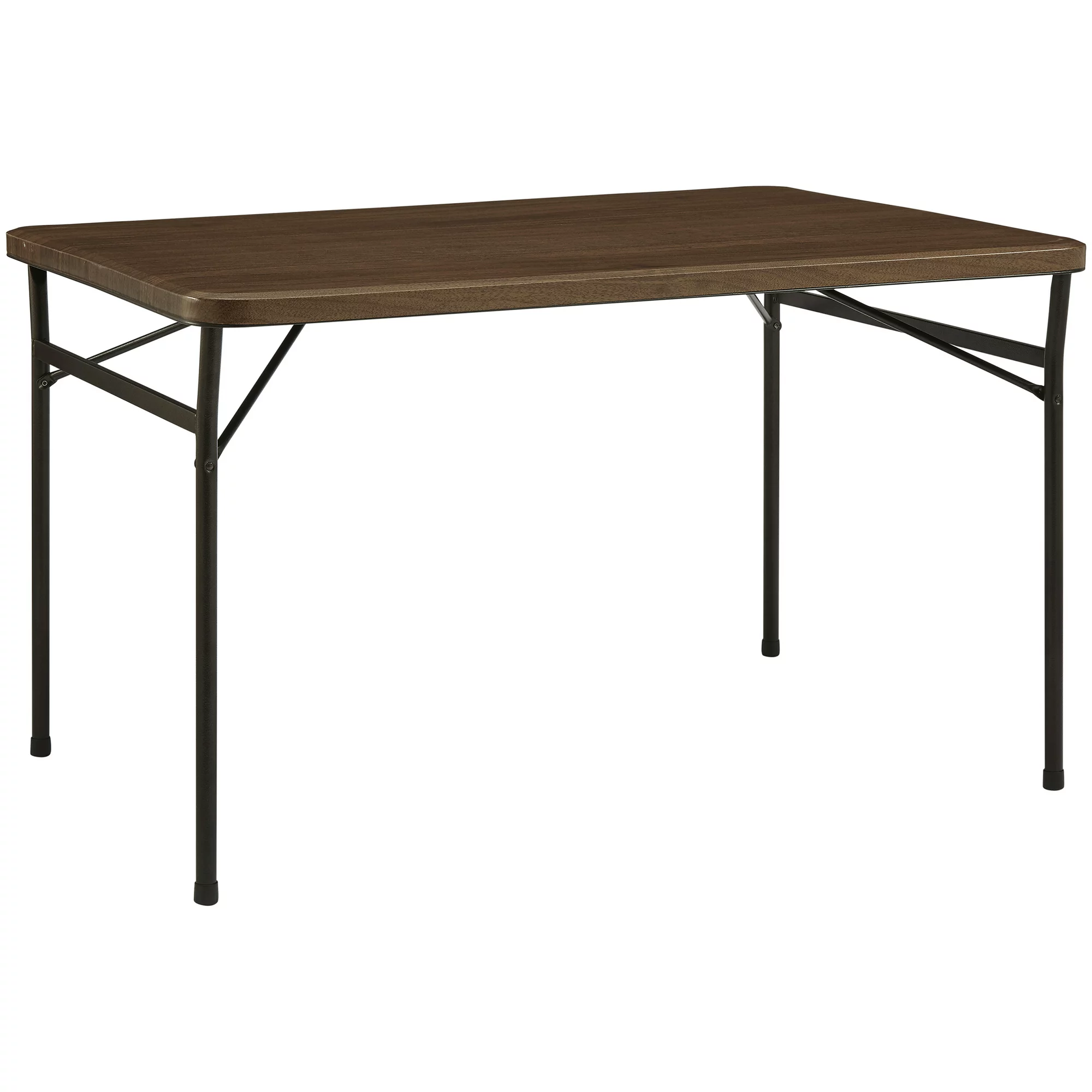 Mainstays 48″ Faux Wood Folding Table. Walnut