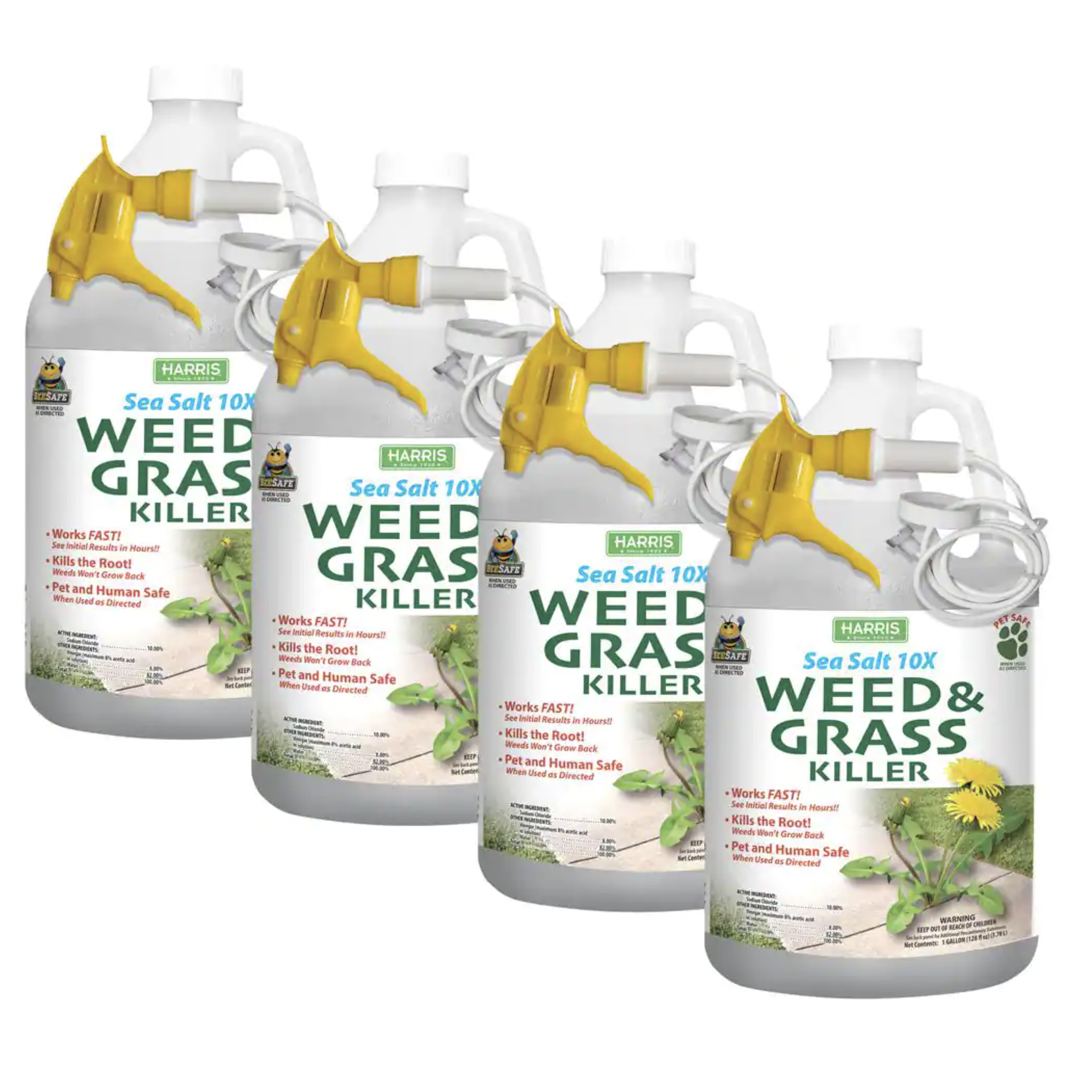 Harris 128 oz. Sea Salt Weed and Grass Killer (4-Pack)