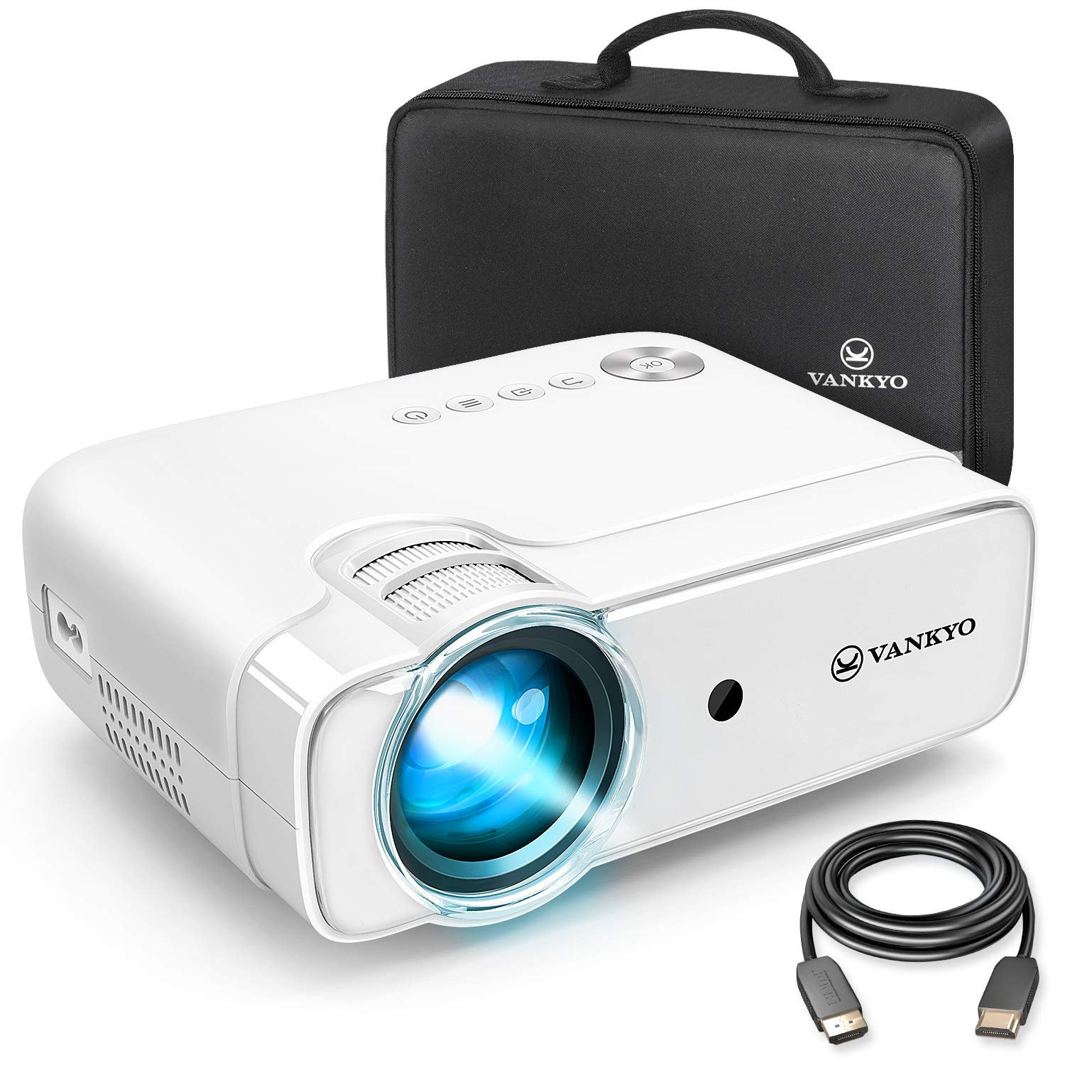 Vankyo Leisure 430 Mini Movie Projector. 236″ Display. Support 1080P. Hi-Fi Built-in Speaker. 50.000 Hours LED Lamp Life