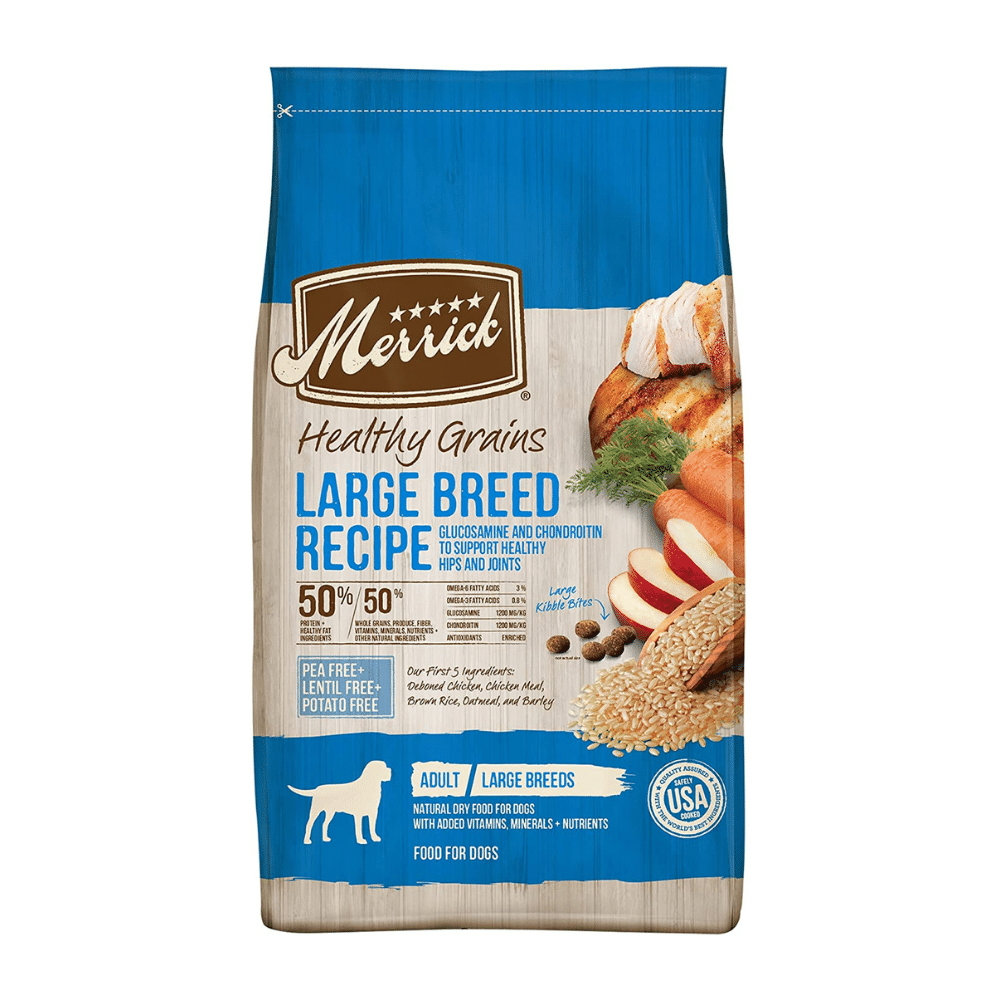 Merrick Healthy Grains Large Breed Recipe Adult Dry Dog Food. Chicken Flavor. 30 Pounds