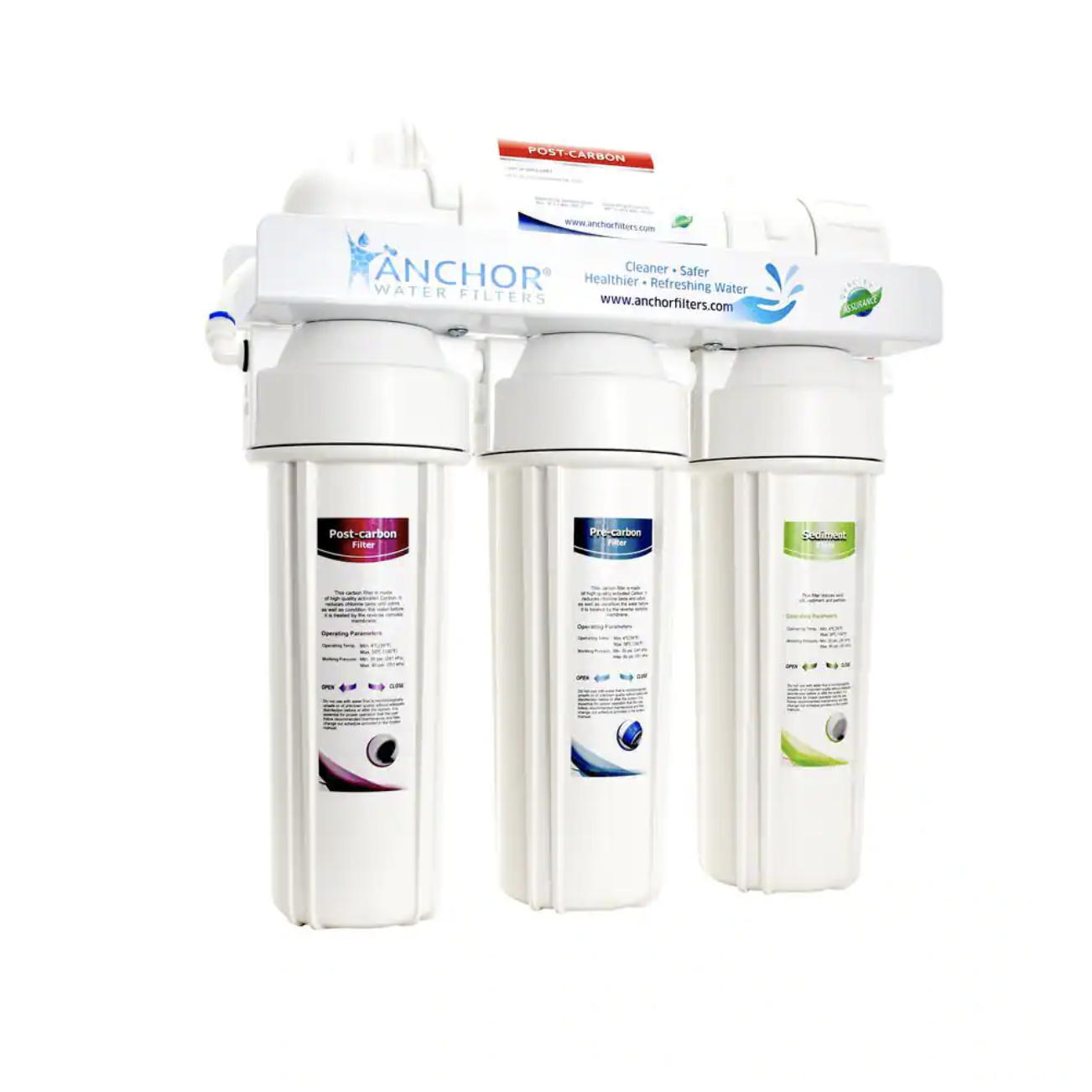 Anchor Water Filters Elite Series 5-Stage Reverse Osmosis Water Purification System. Under Sink Water Filter - 75 GPD