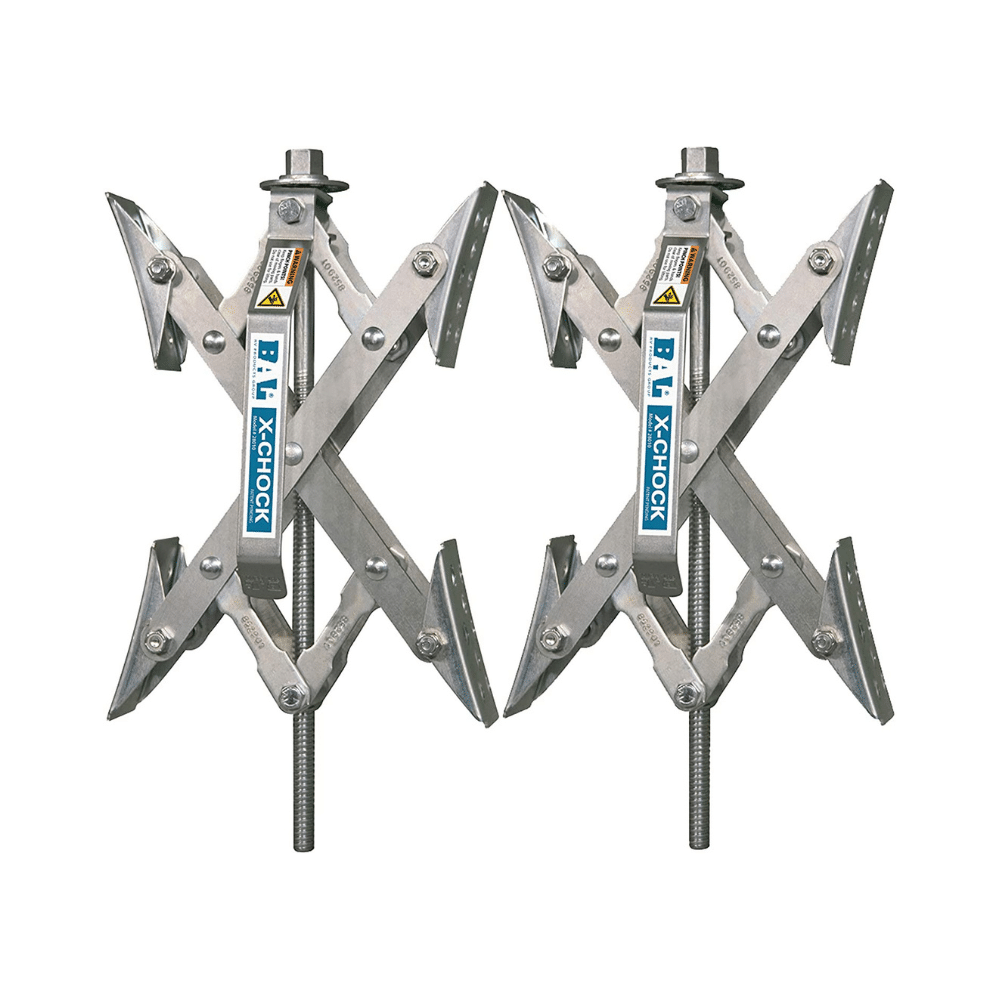 X-Chock Wheel Stabilizer Pair. One Handle