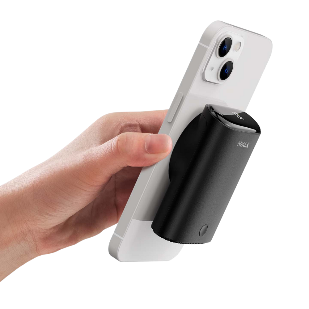 iWALK 9000mAh Magnetic Wireless Portable Charger. Compatible with New iphone 14/14 Plus/13/12. Black